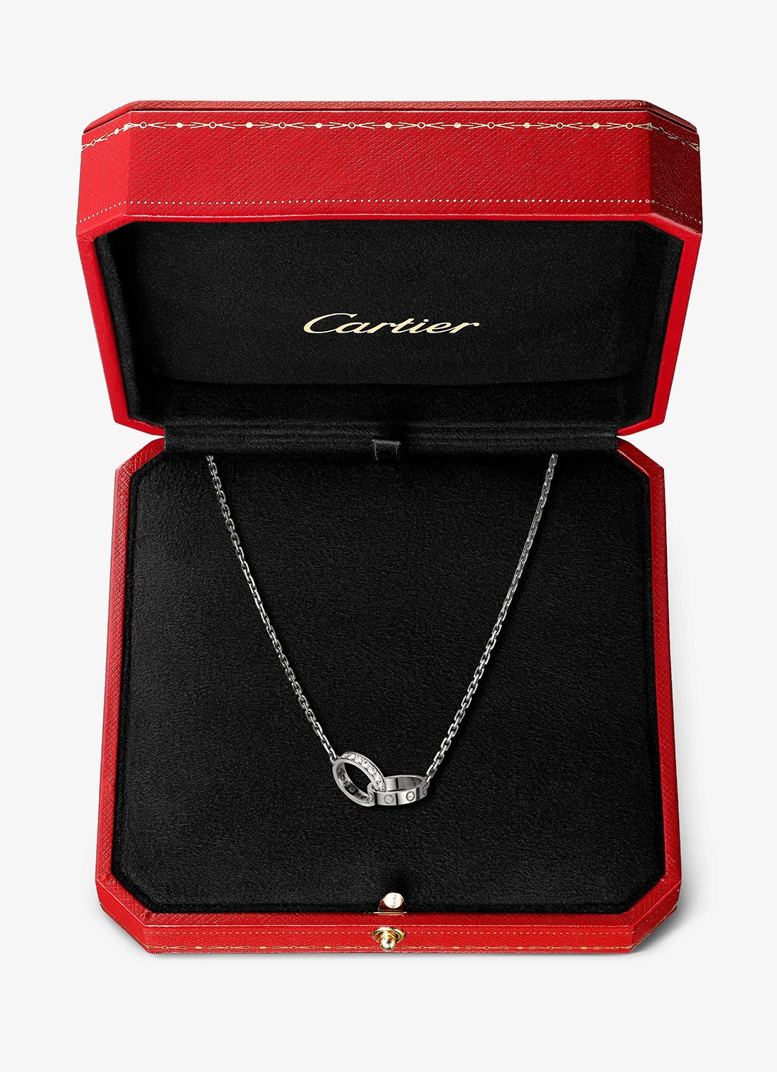 Cartier LOVE ketting van 18 karaat witgoud met 0.22 ct diamant CRB7013700 - detail 6 witgoud