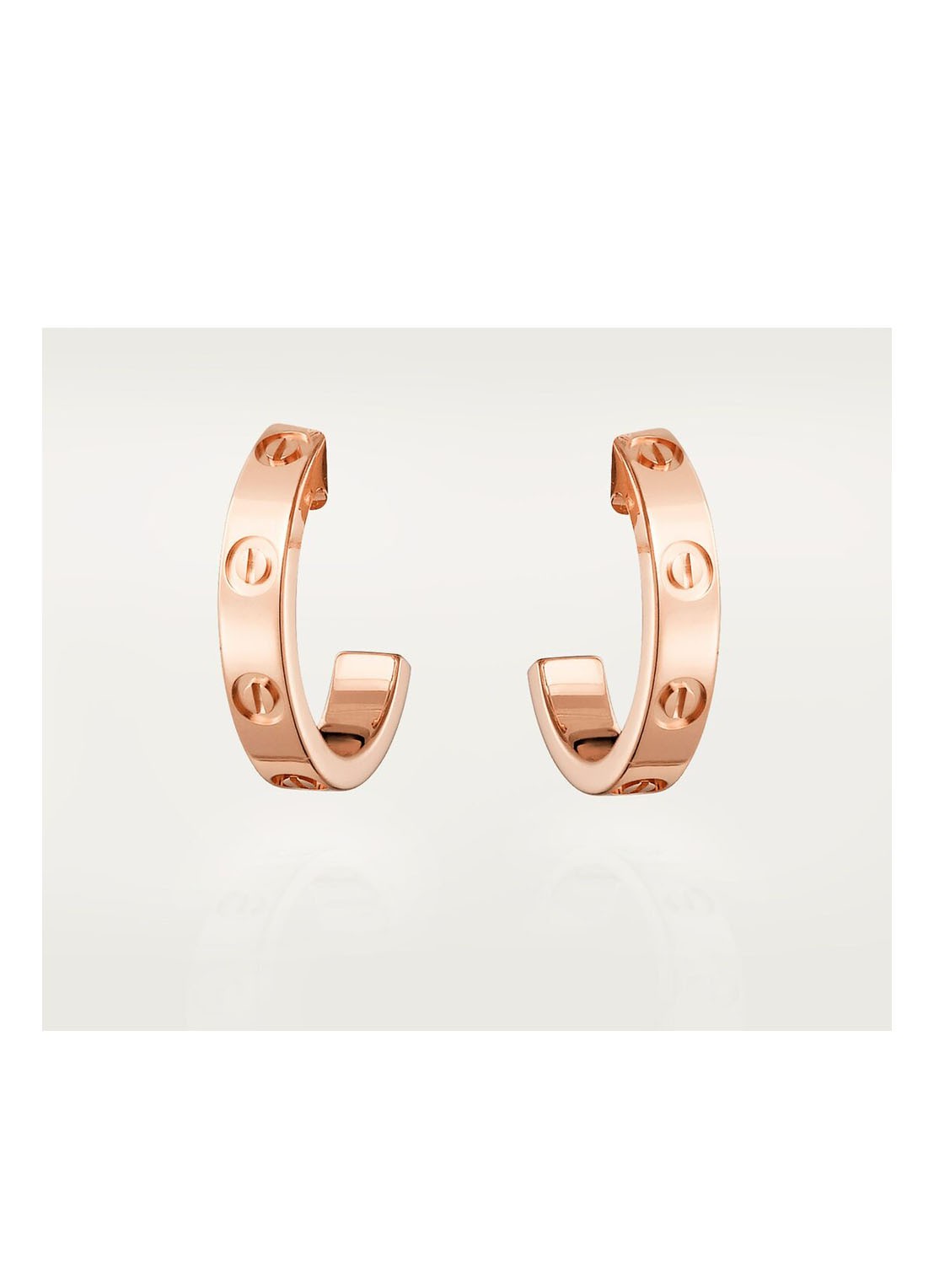 Cartier Love oorbellen van 18 karaat roségoud CRB8029000 - voorkant roségoud