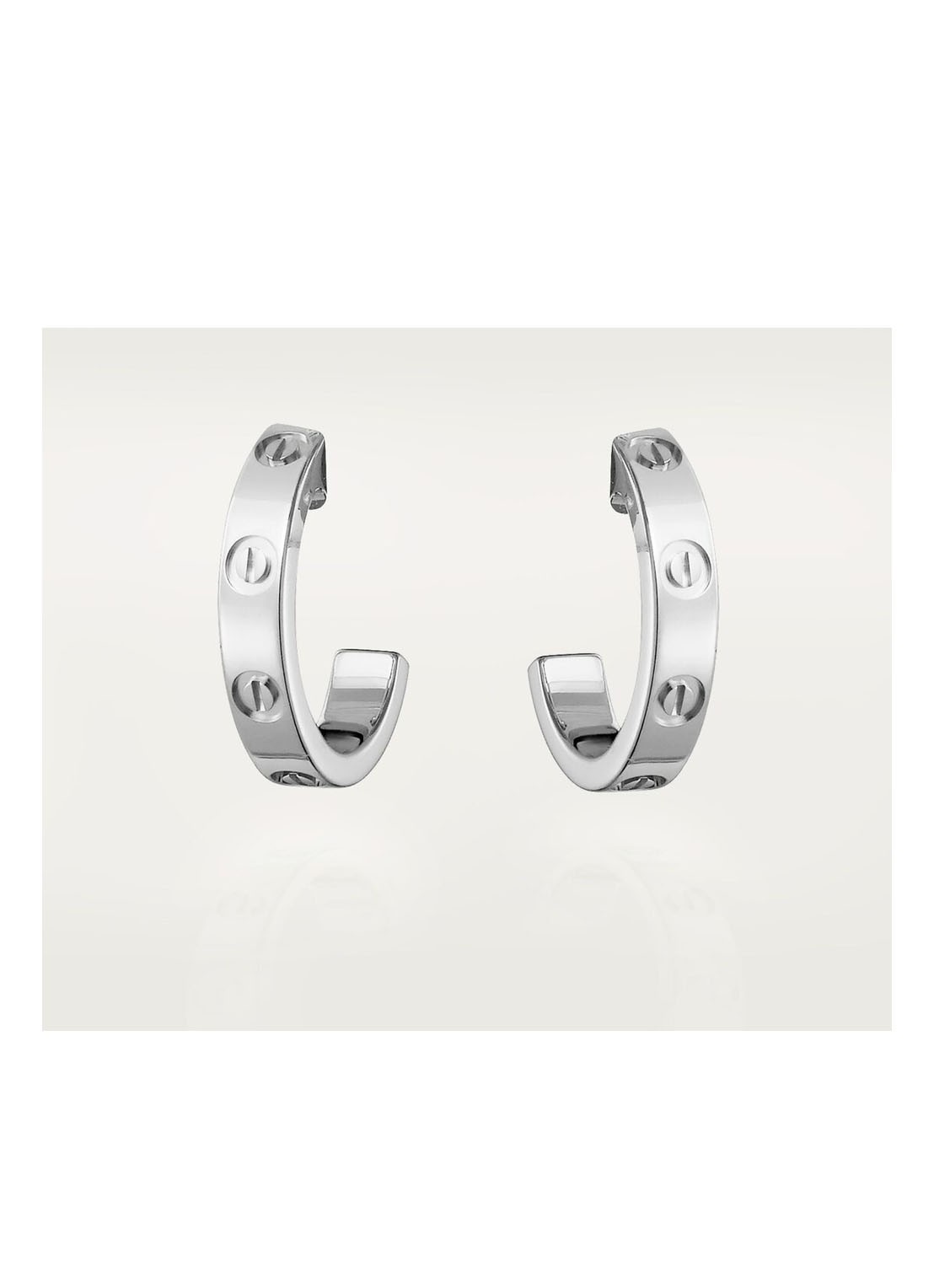 Cartier LOVE oorbellen van 18 karaat witgoud CRB8028900 - voorkant witgoud