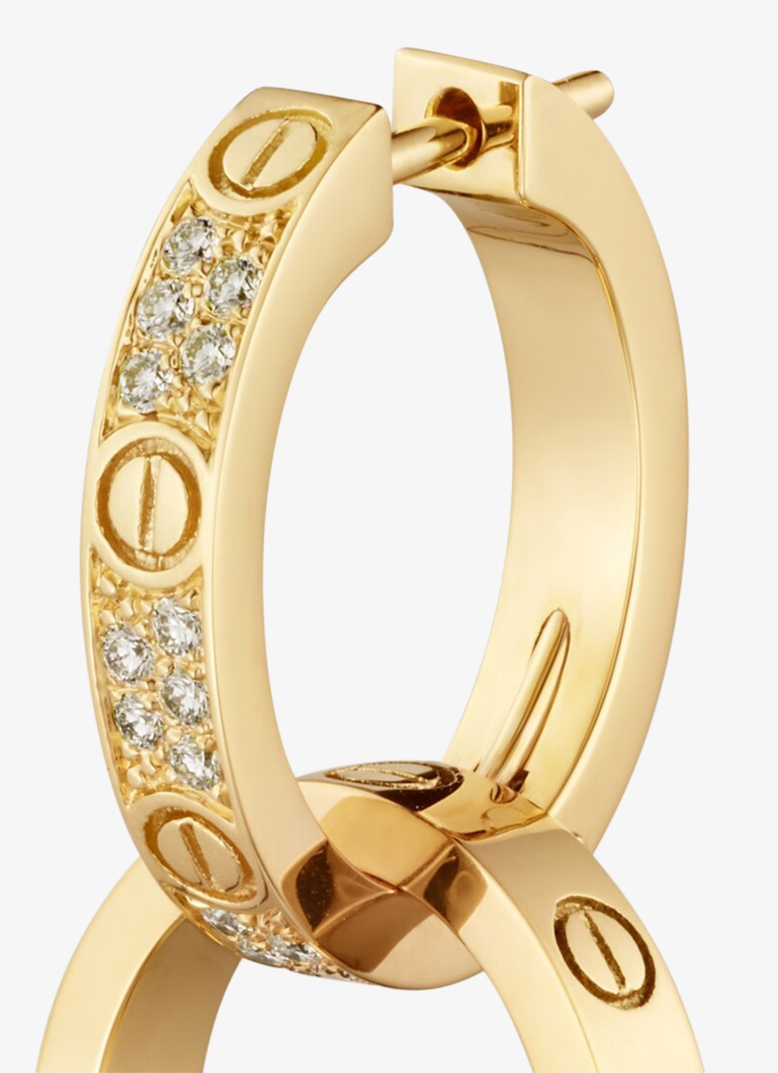 Cartier LOVE oorringen van 18 karaat geelgoud met 15 diamanten CRN8515241 - detail 3 geelgoud