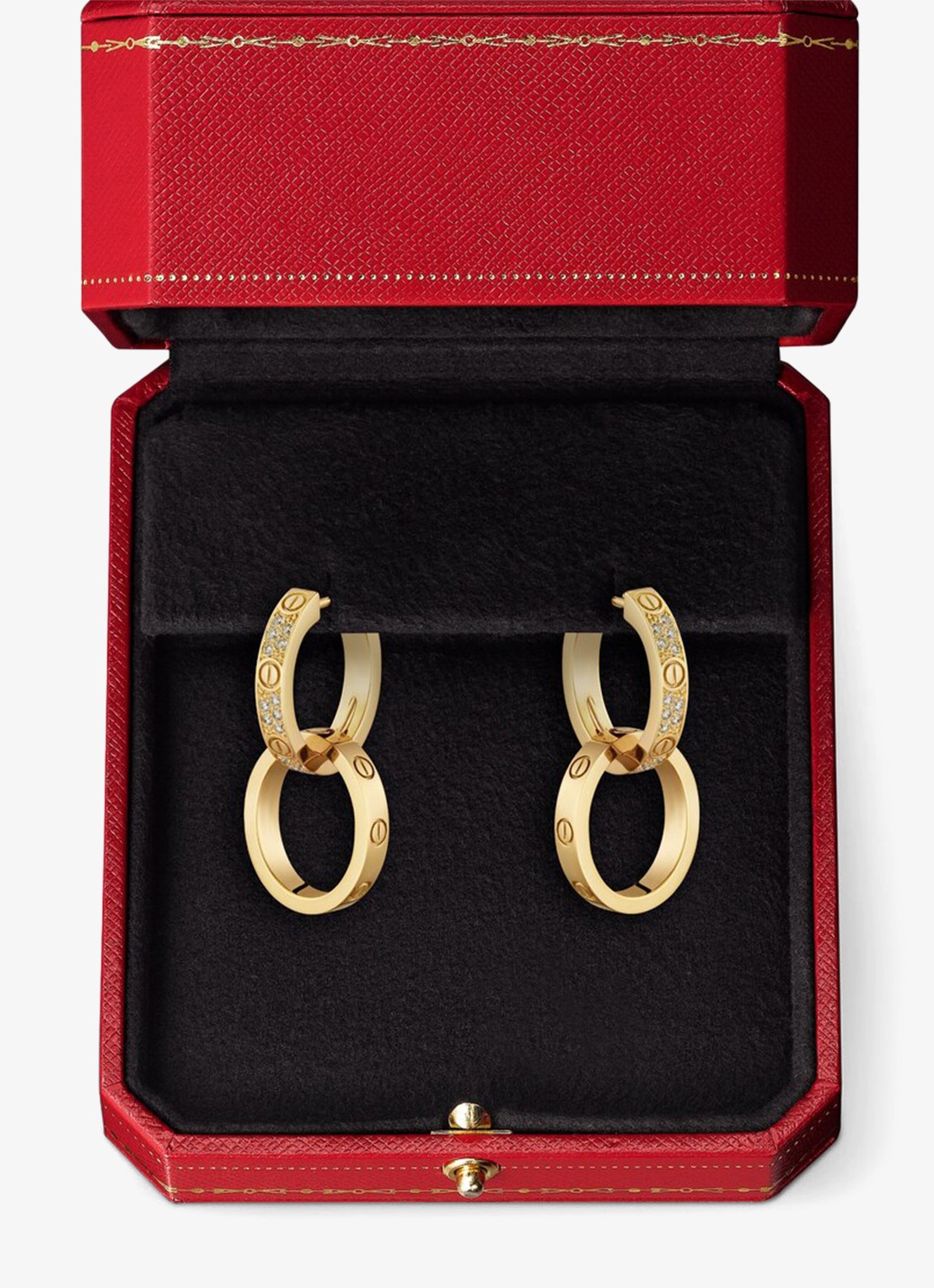 Cartier LOVE oorringen van 18 karaat geelgoud met 15 diamanten CRN8515241 - detail 4 geelgoud