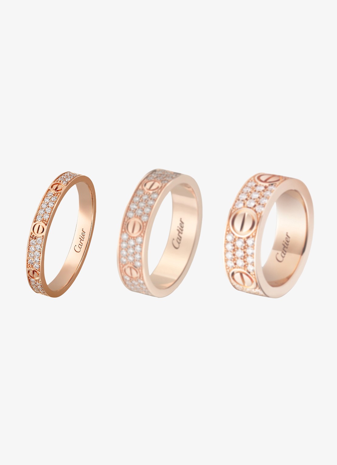 Cartier LOVE ring, mini model van 18 karaat roségoud met 0.19 ct diamant CRB4218100 - detail 2 roségoud