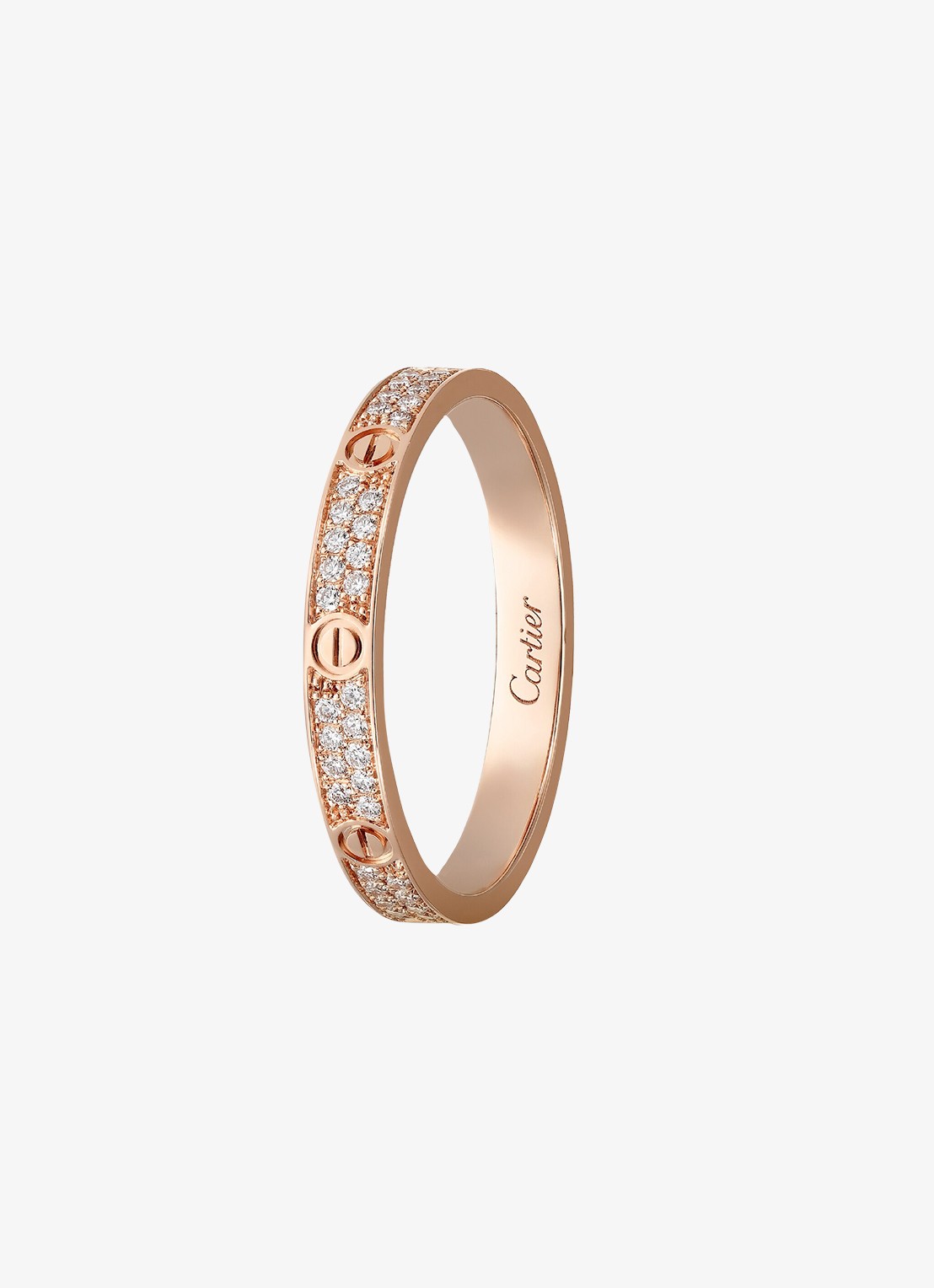 Cartier LOVE ring, mini model van 18 karaat roségoud met 0.19 ct diamant CRB4218100 - detail 3 roségoud