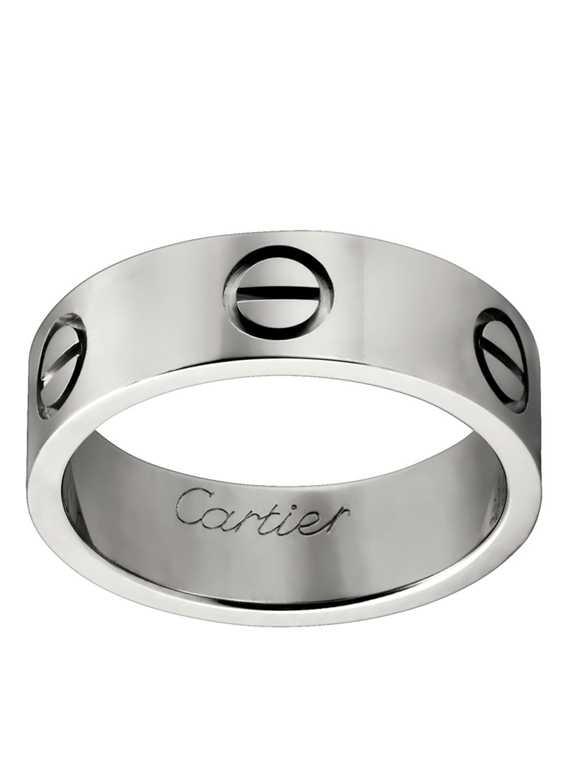 Cartier Love ring van 18 karaat witgoud CRB4084700 - voorkant witgoud