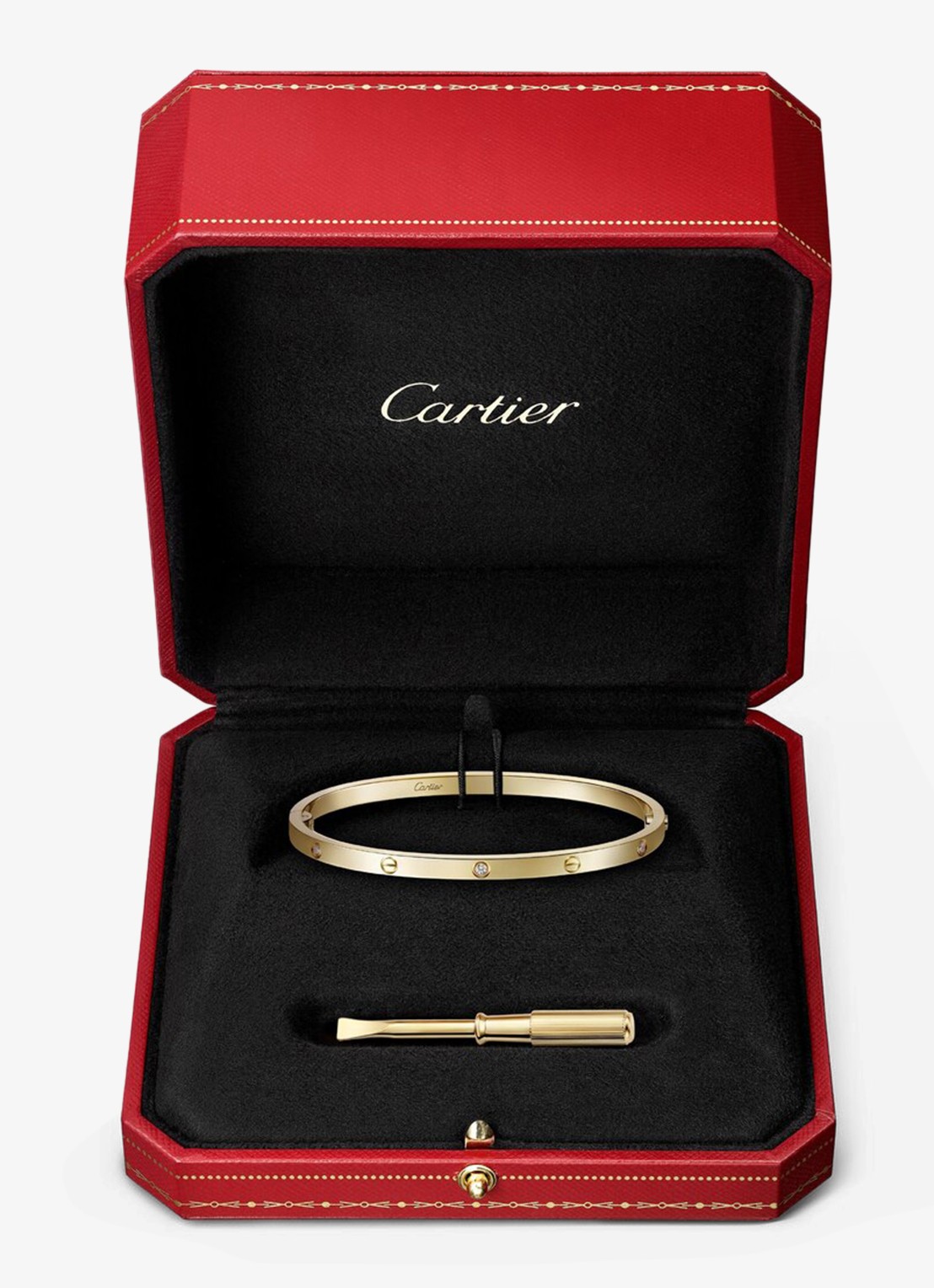 Cartier LOVE Small armband van 18 karaat geelgoud met 6 diamanten CRB6079415 - detail 7 geelgoud