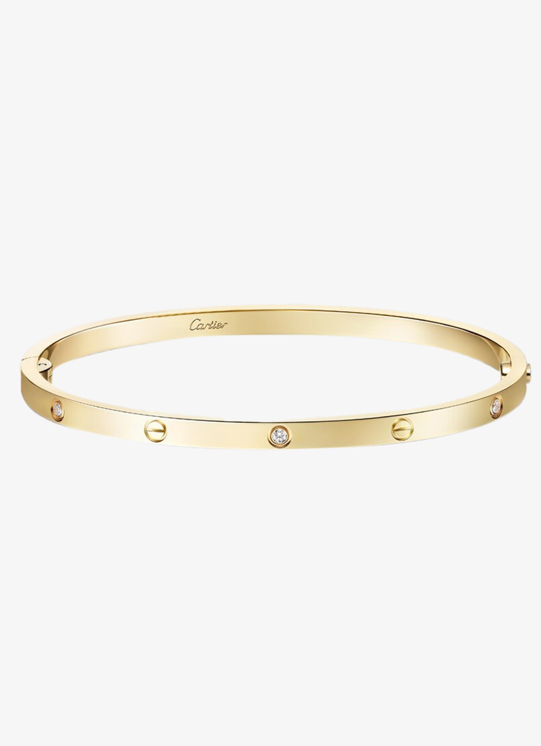Cartier LOVE Small armband van 18 karaat geelgoud met 6 diamanten CRB6079415 - voorkant geelgoud