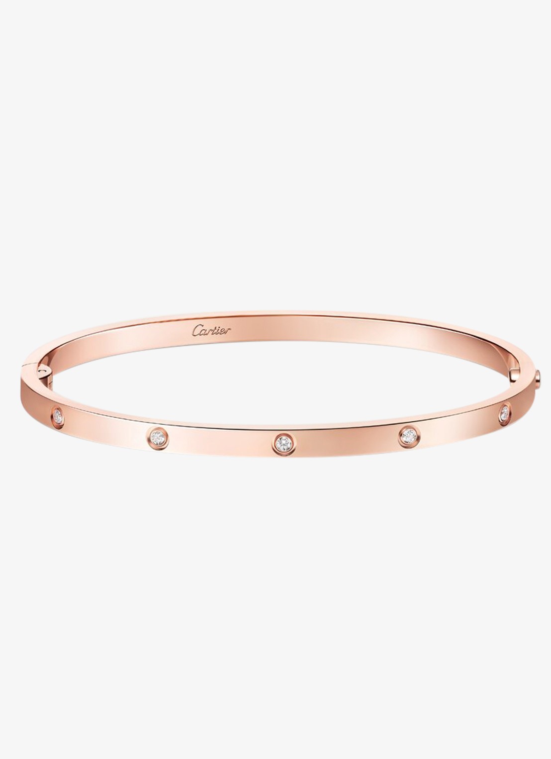 Cartier LOVE Small armband van 18 karaat roségoud met 10 diamanten CRB6079615 - voorkant roségoud