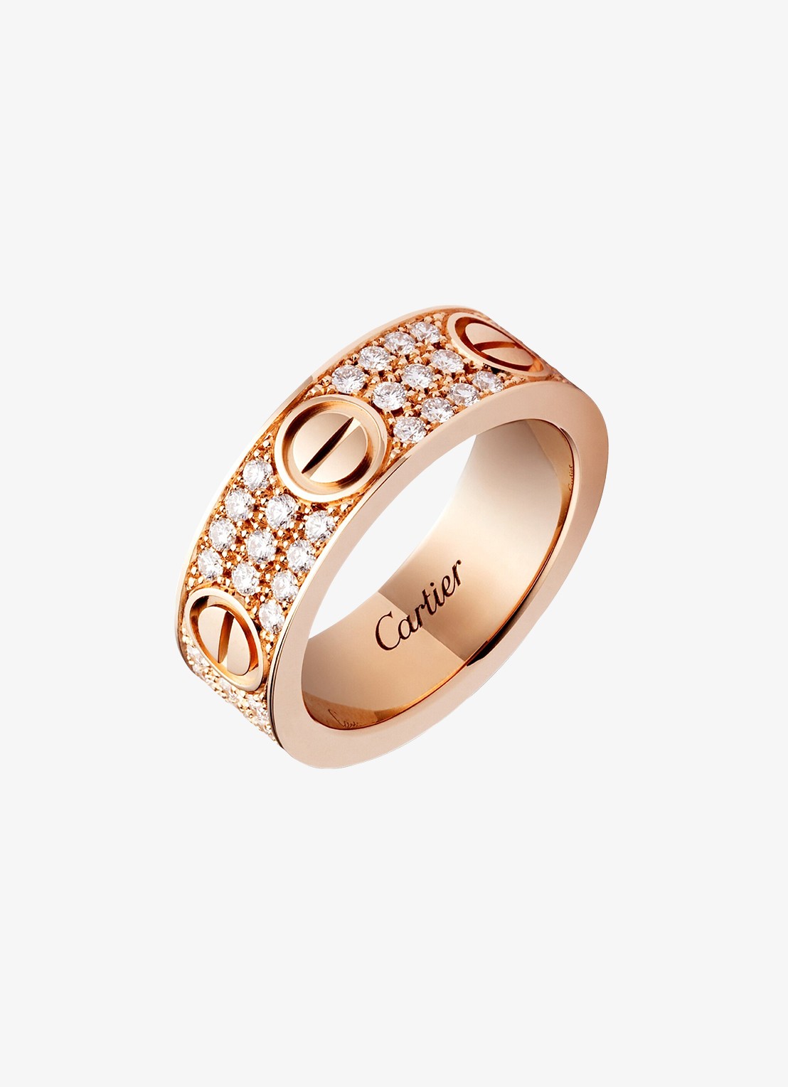 Cartier LOVE trouwring, klassiek model van 18 karaat roségoud met 0.70 ct diamant CRB4087600 - detail 3 roségoud