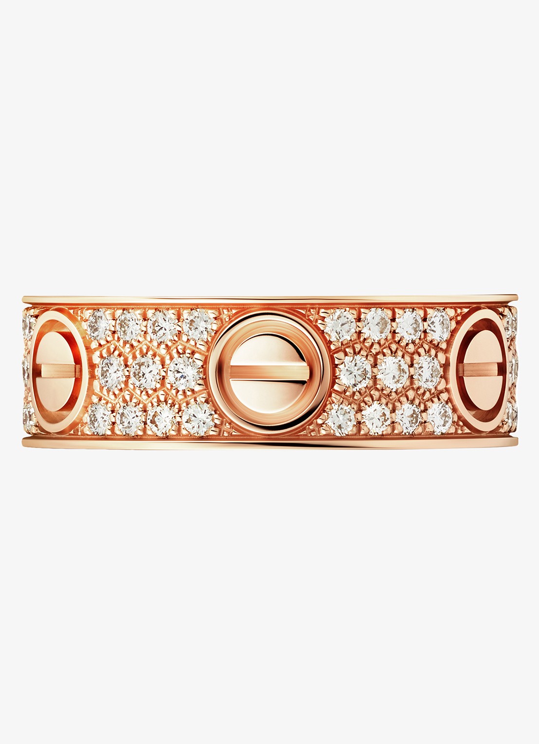 Cartier LOVE trouwring, klassiek model van 18 karaat roségoud met 0.70 ct diamant CRB4087600 - detail 4 roségoud