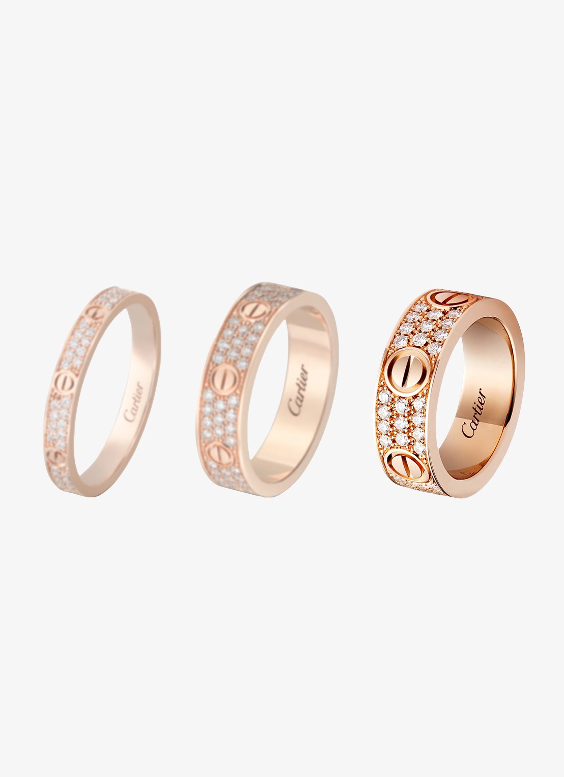 Cartier LOVE trouwring, klassiek model van 18 karaat roségoud met 0.70 ct diamant CRB4087600 - detail 6 roségoud