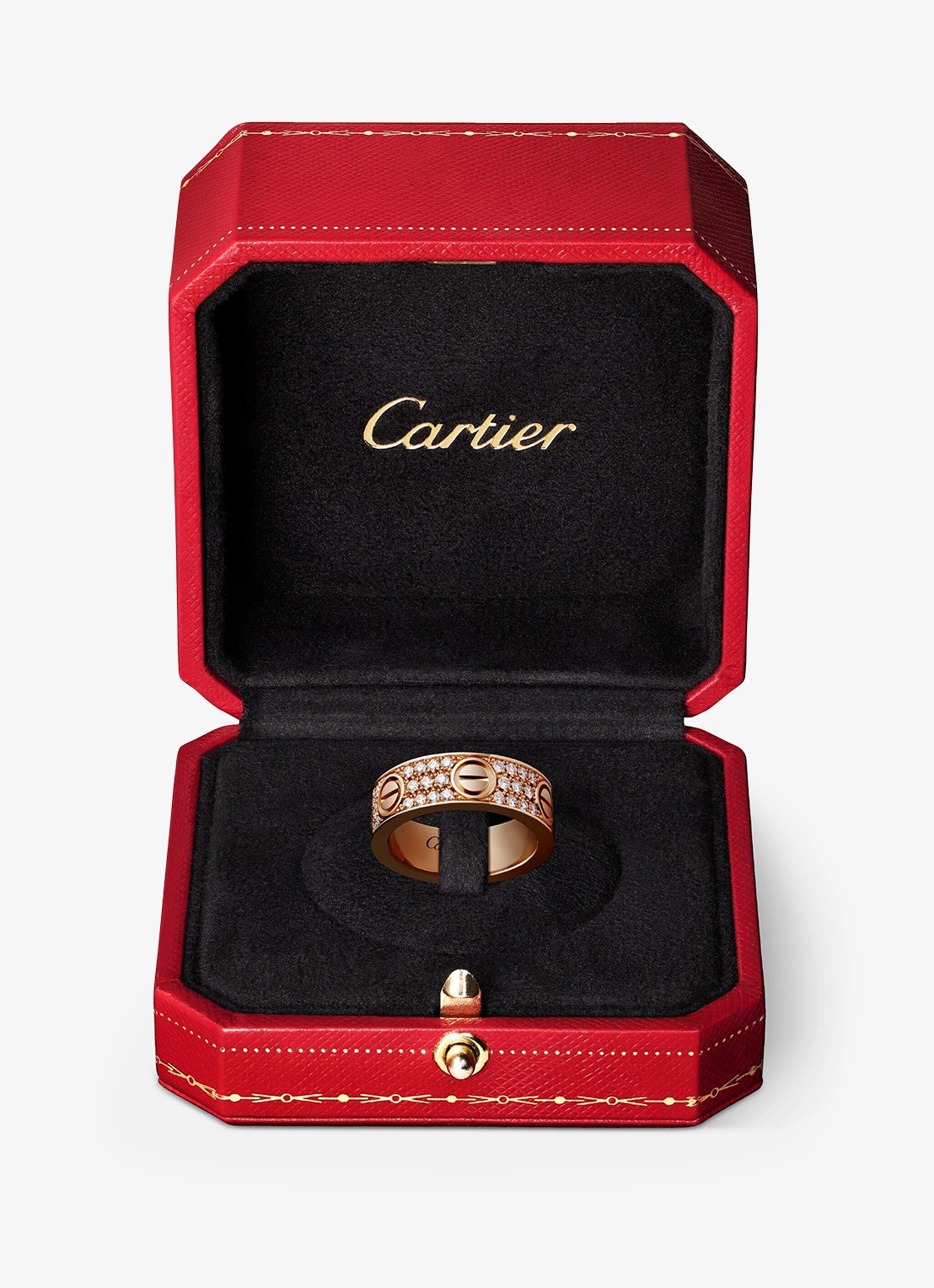 Cartier LOVE trouwring, klassiek model van 18 karaat roségoud met 0.70 ct diamant CRB4087600 - detail 7 roségoud