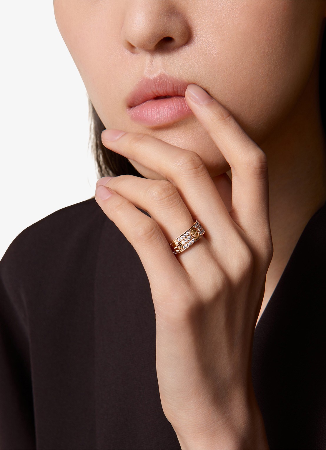 Cartier LOVE trouwring, klassiek model van 18 karaat roségoud met 0.70 ct diamant CRB4087600 - voorkant 2 roségoud