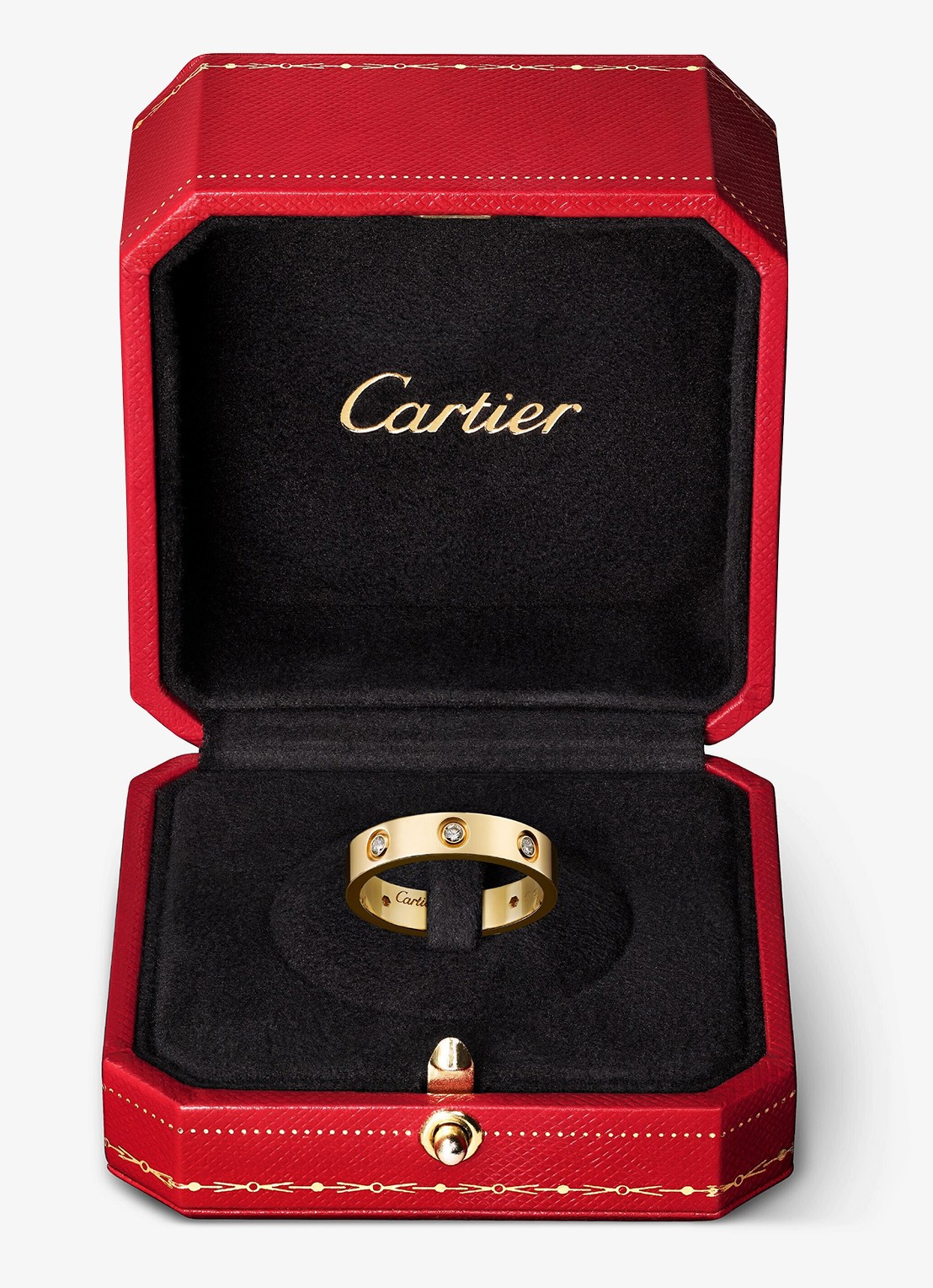 Cartier LOVE trouwring, klein model van 18 karaat geelgoud met 0.19 ct diamant CRB4056200 - detail 6 geelgoud