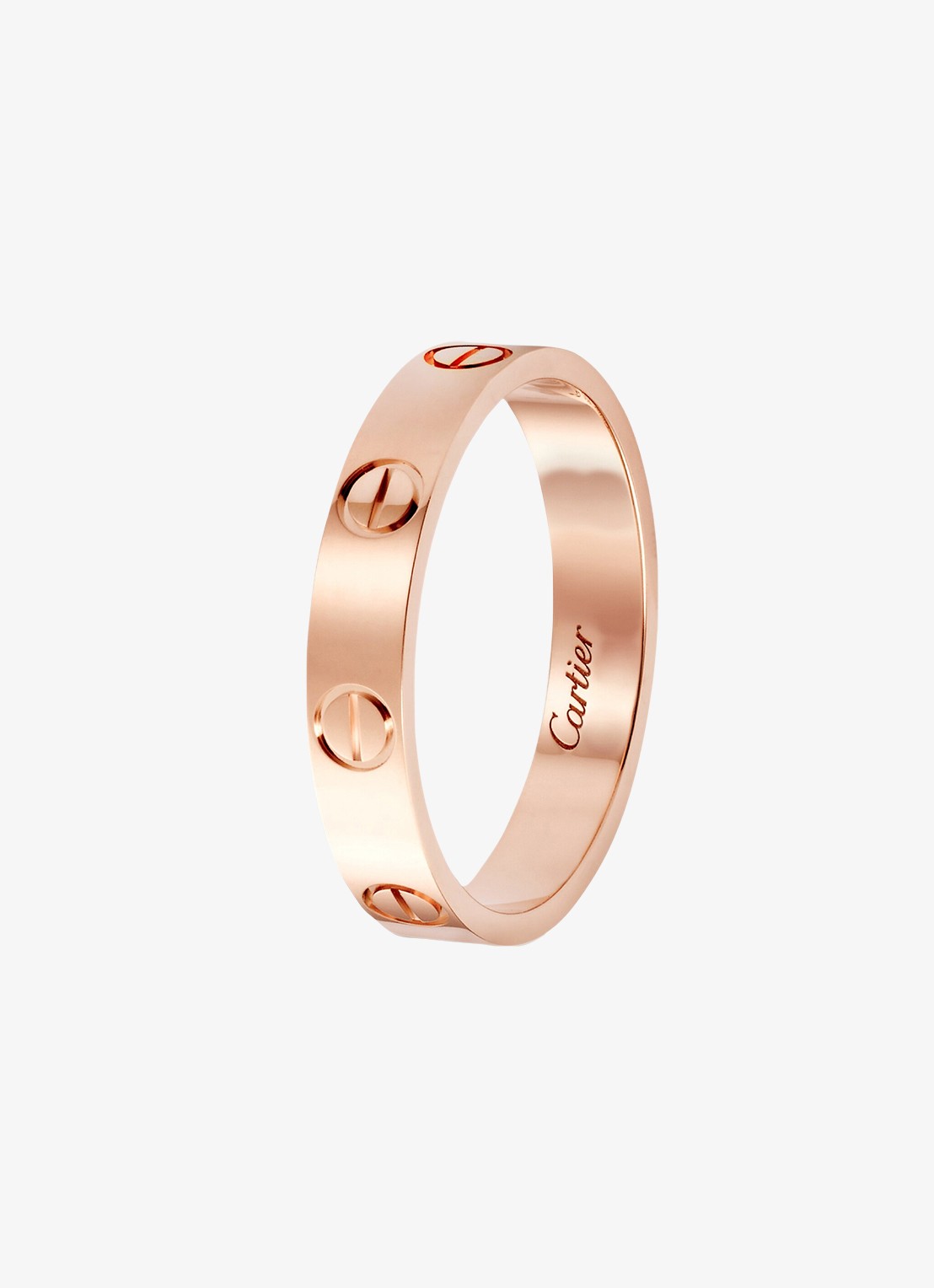 Cartier LOVE trouwring, klein model van 18 karaat roségoud CRB4085200 - achterkant 8 roségoud