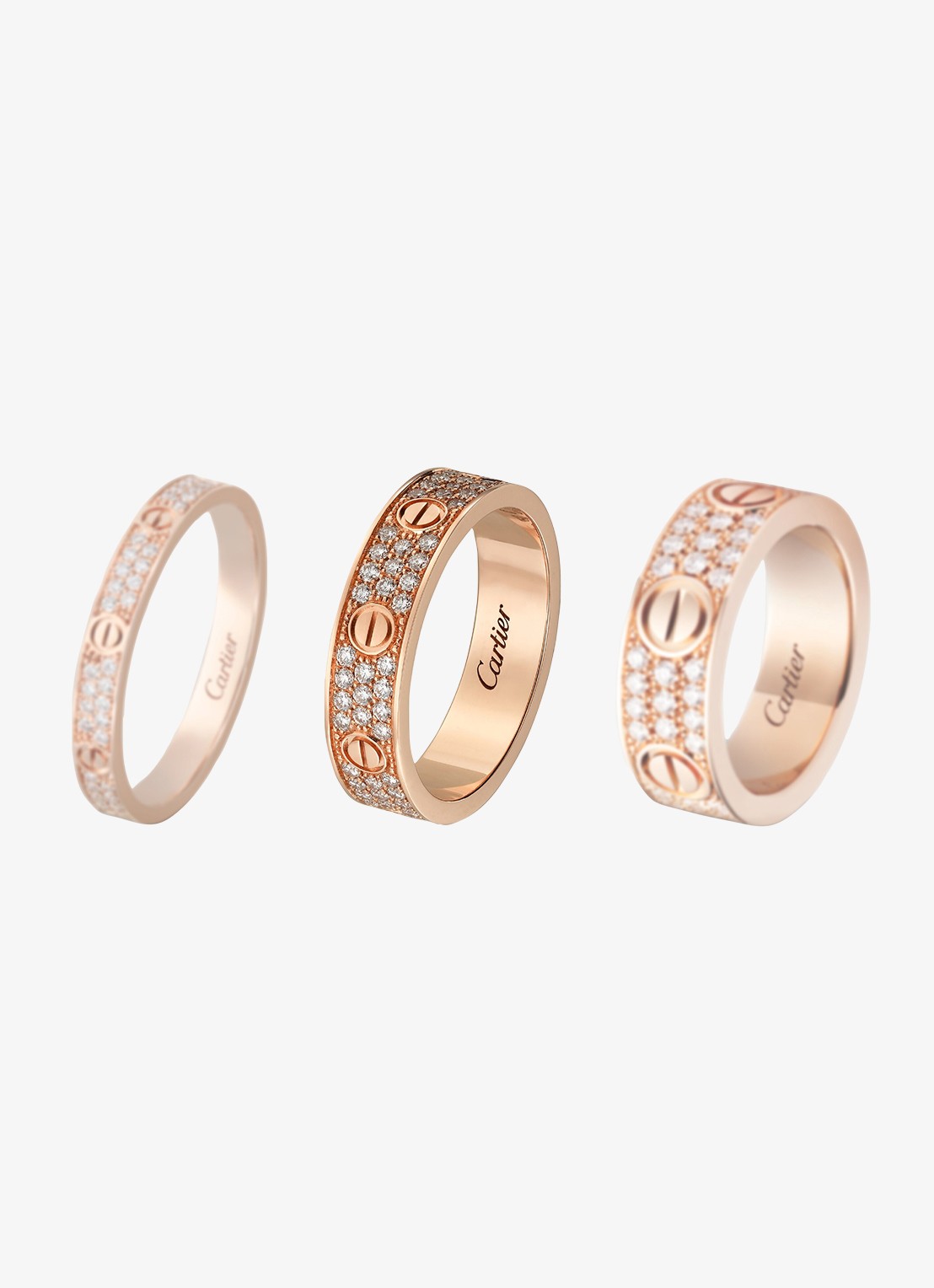 Cartier LOVE trouwring, klein model van 18 karaat roségoud met 0.31 ct diamant CRB4085800 - detail 4 roségoud
