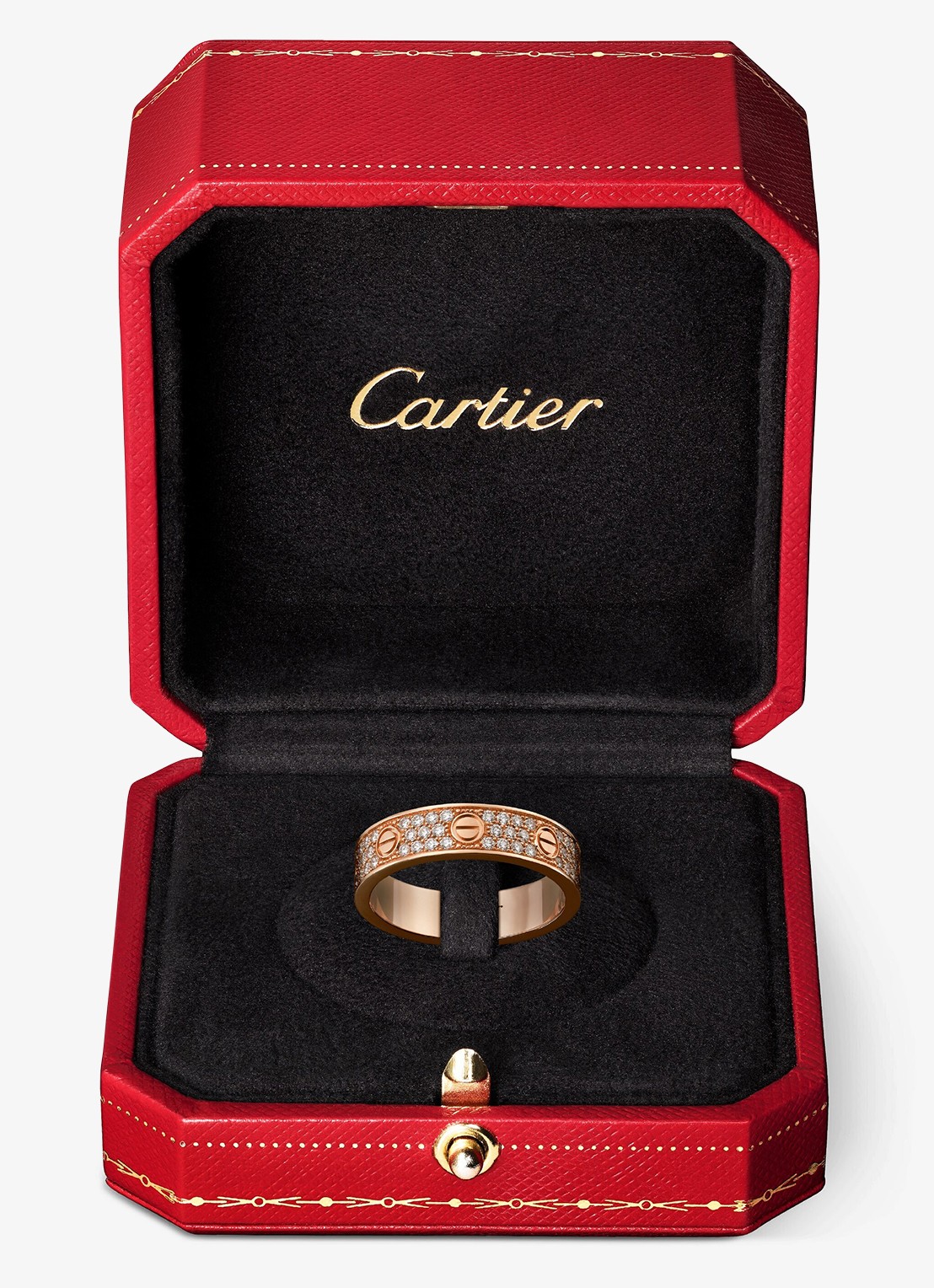 Cartier LOVE trouwring, klein model van 18 karaat roségoud met 0.31 ct diamant CRB4085800 - detail 5 roségoud