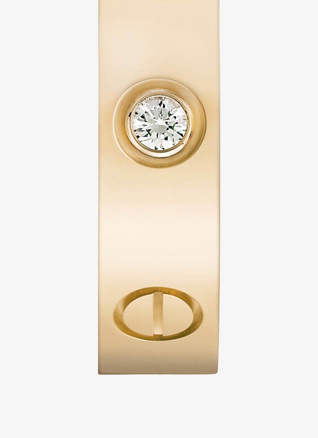 Cartier LOVE trouwring, small model van 18 karaat geelgoud met 0.02 ct diamant CRB40561 - detail 2 geelgoud