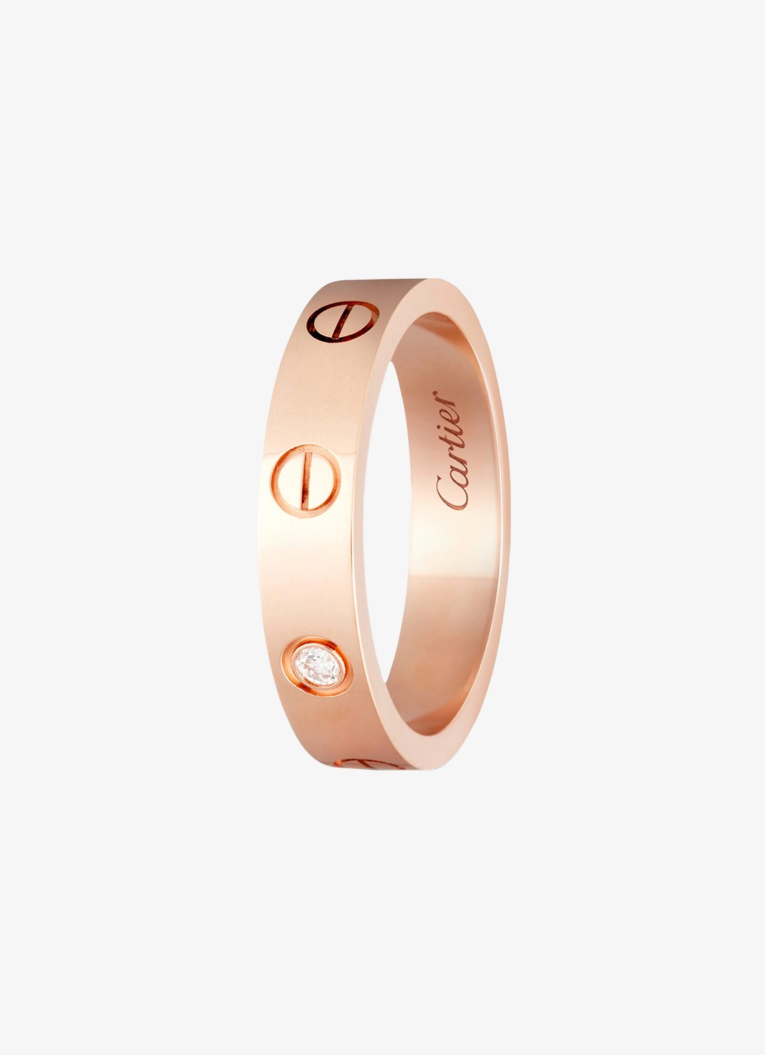 Cartier LOVE trouwring van 18 karaat roségoud met 0,02 ct diamant CRB40507 - detail 2 roségoud