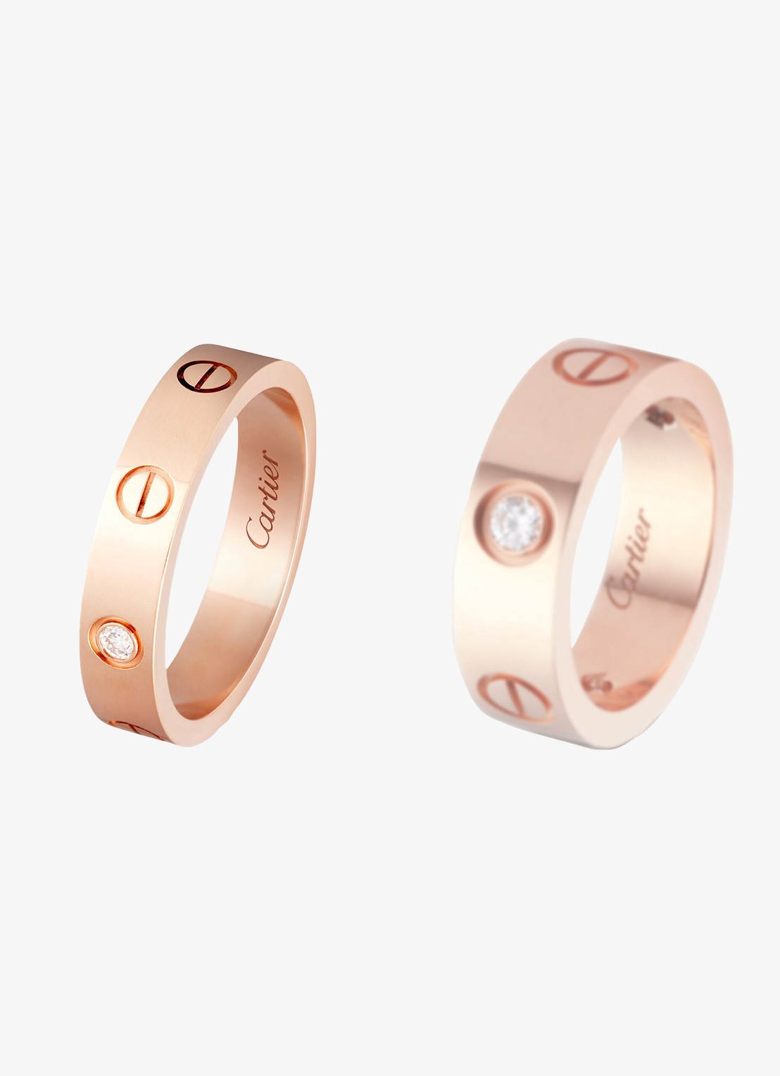 Cartier LOVE trouwring van 18 karaat roségoud met 0,02 ct diamant CRB40507 - detail 5 roségoud