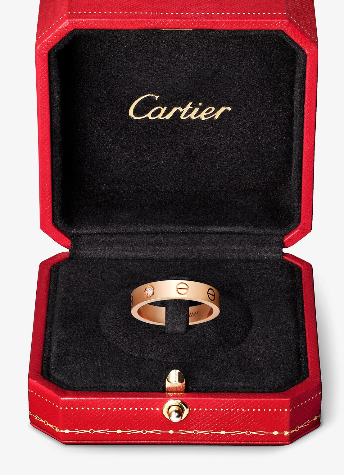 Cartier LOVE trouwring van 18 karaat roségoud met 0,02 ct diamant CRB40507 - detail 6 roségoud
