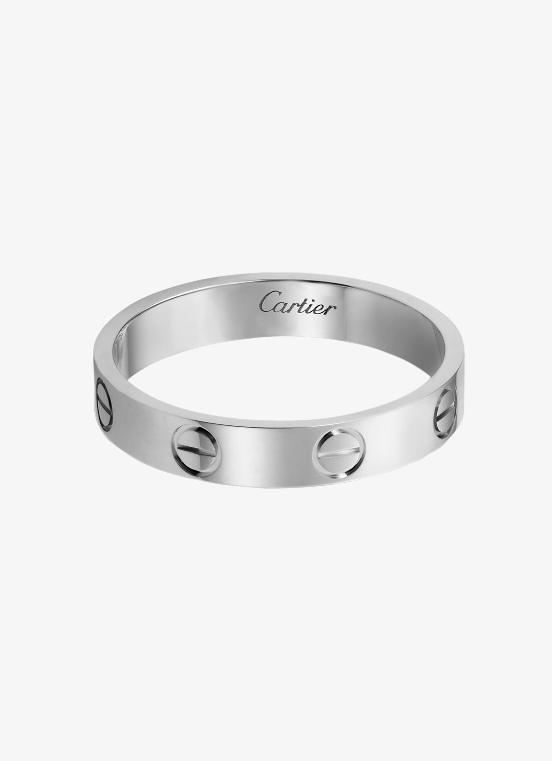 Cartier Love trouwring van platina CRB4085363 - voorkant zilver