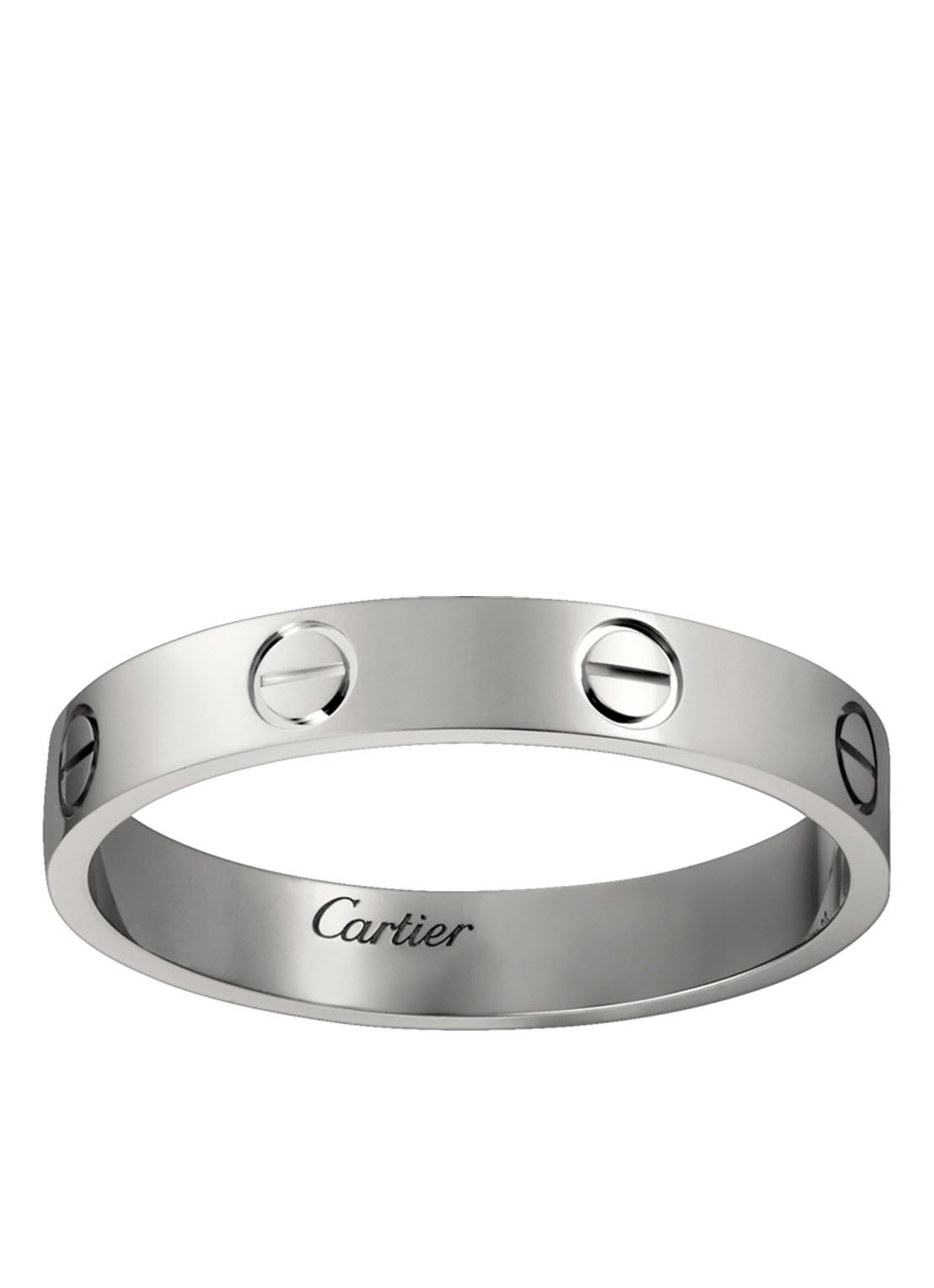 Cartier Love Wedding band ring van 18 karaat witgoud CRB4085100 - voorkant witgoud