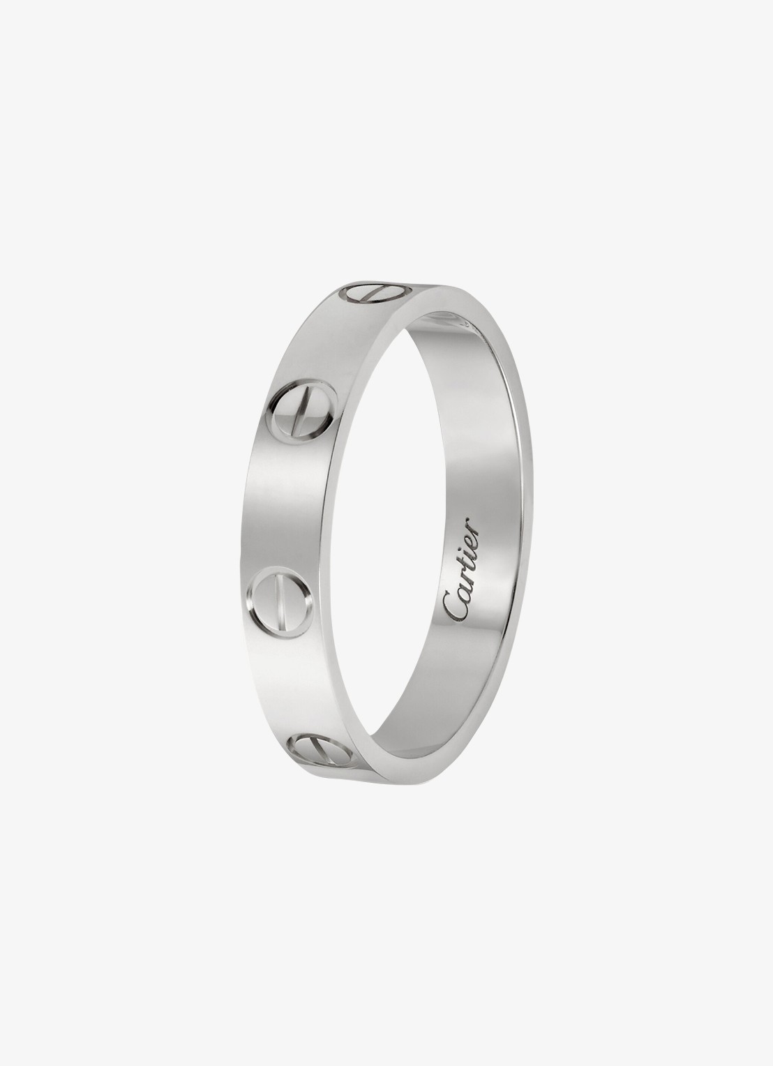 Cartier Love Wedding band ring van 18 karaat witgoud CRB4085100 - achterkant 6 witgoud