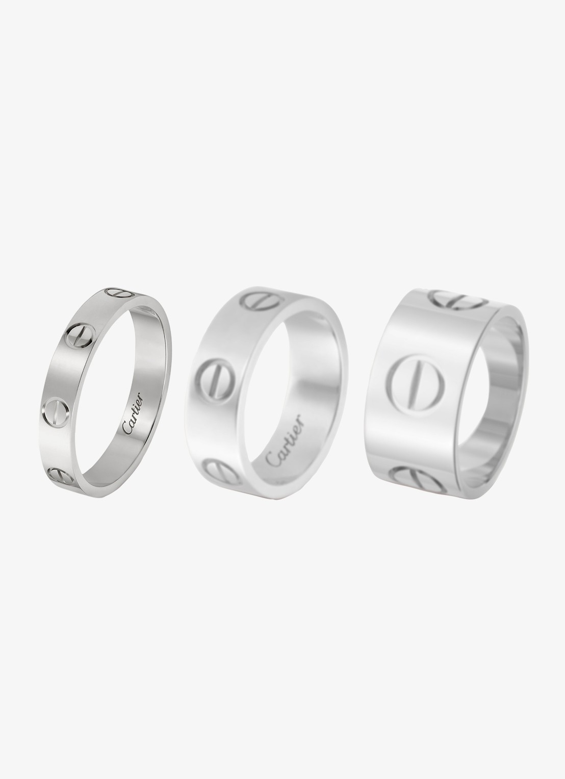 Cartier Love Wedding band ring van 18 karaat witgoud CRB4085100 - detail 4 witgoud