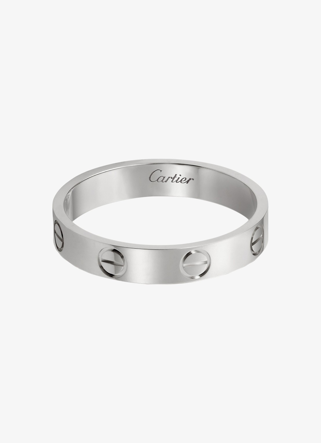 Cartier Love Wedding band ring van 18 karaat witgoud CRB4085100 - voorkant 7 witgoud