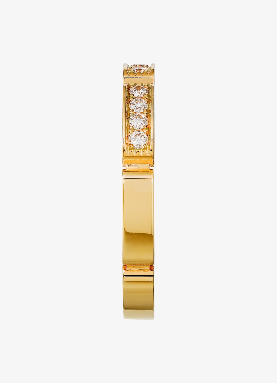 Cartier Maillon Panthère trouwring van 18 karaat geelgoud met 0.15 ct diamant CRB4221100 - achterkant 5 geelgoud