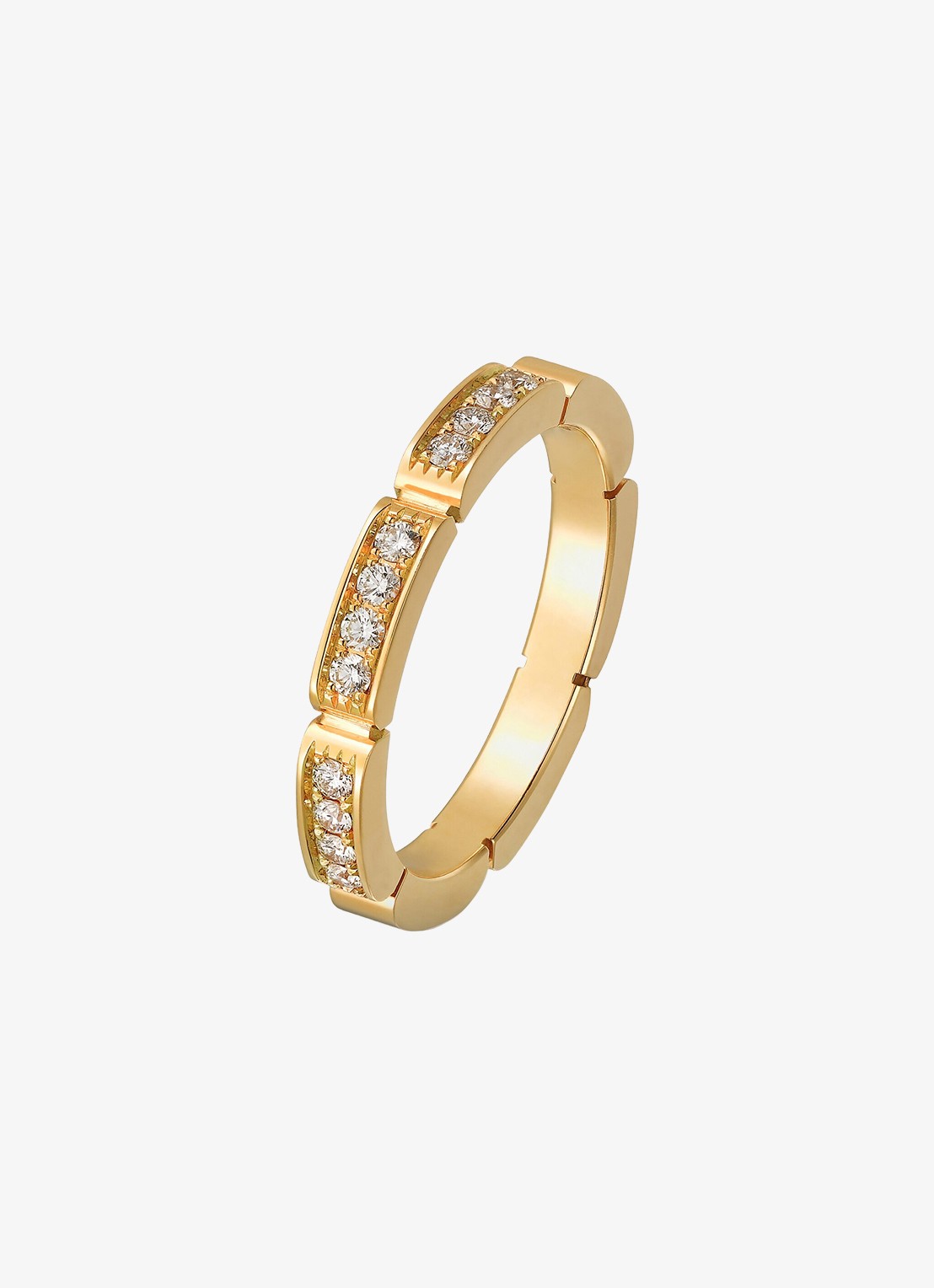 Cartier Maillon Panthère trouwring van 18 karaat geelgoud met 0.15 ct diamant CRB4221100 - detail geelgoud
