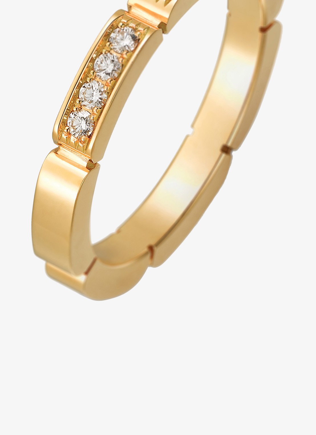Cartier Maillon Panthère trouwring van 18 karaat geelgoud met 0.15 ct diamant CRB4221100 - detail 2 geelgoud