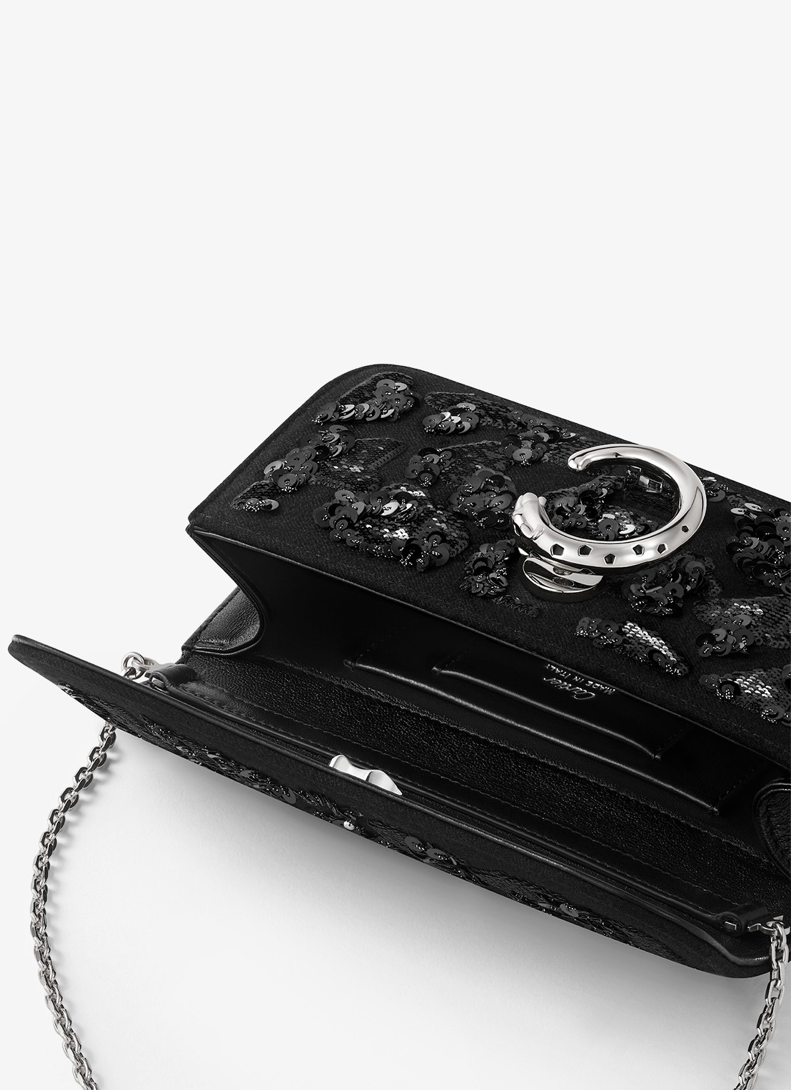 Cartier Panthère C de Cartier Mini crossbodytas met pailletten CRL1002521 - detail 2 zwart