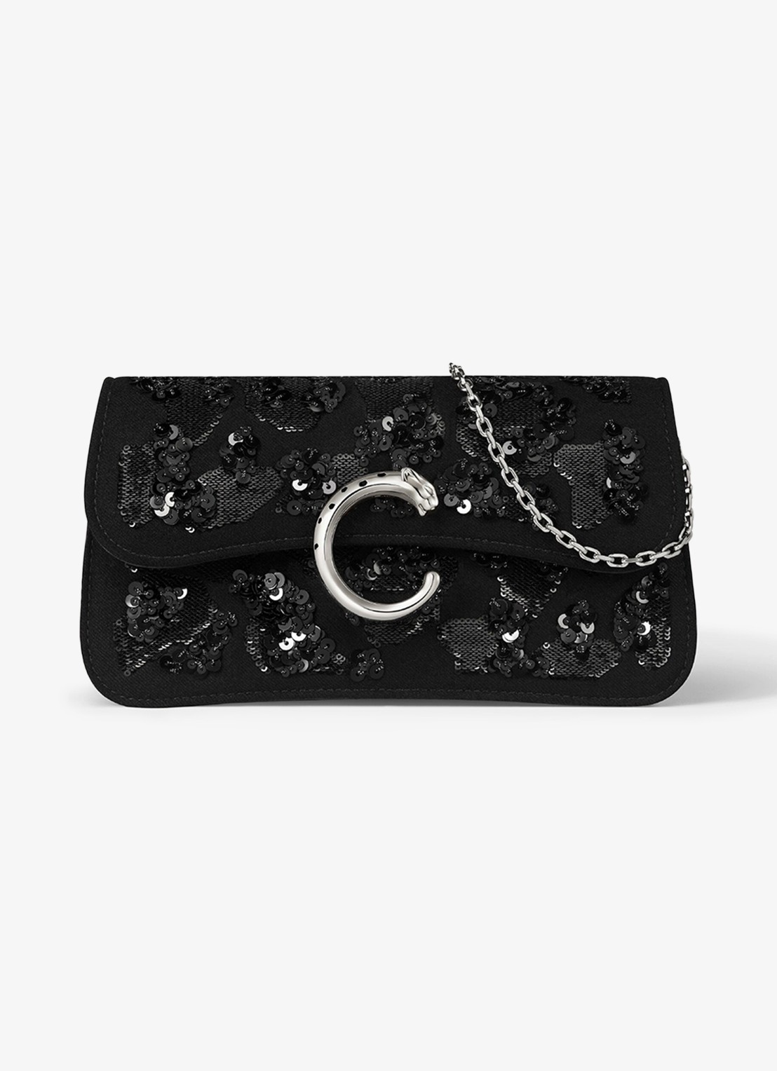 Cartier Panthère C de Cartier Mini crossbodytas met pailletten CRL1002521 - voorkant 5 zwart