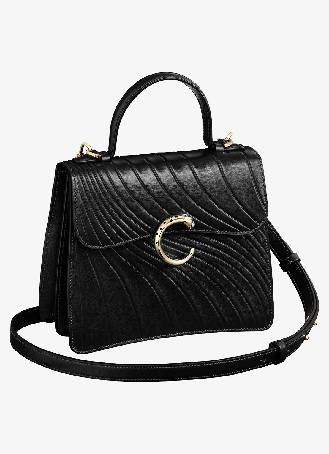 Cartier Panthère C de Cartier Small handtas van kalfsleer CRL1002554 - voorkant 6 zwart