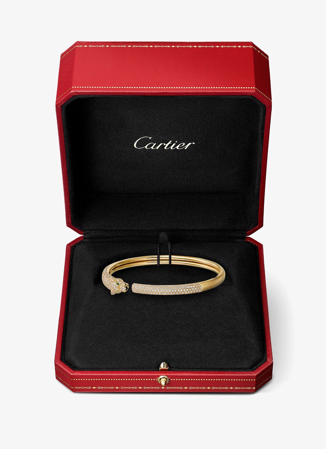Cartier Panthère de Cartier armband, klein model van 18 karaat geelgoud met onyx, smaragd en 2.34 ct diamant CRN6718117 - detail 5 geelgoud