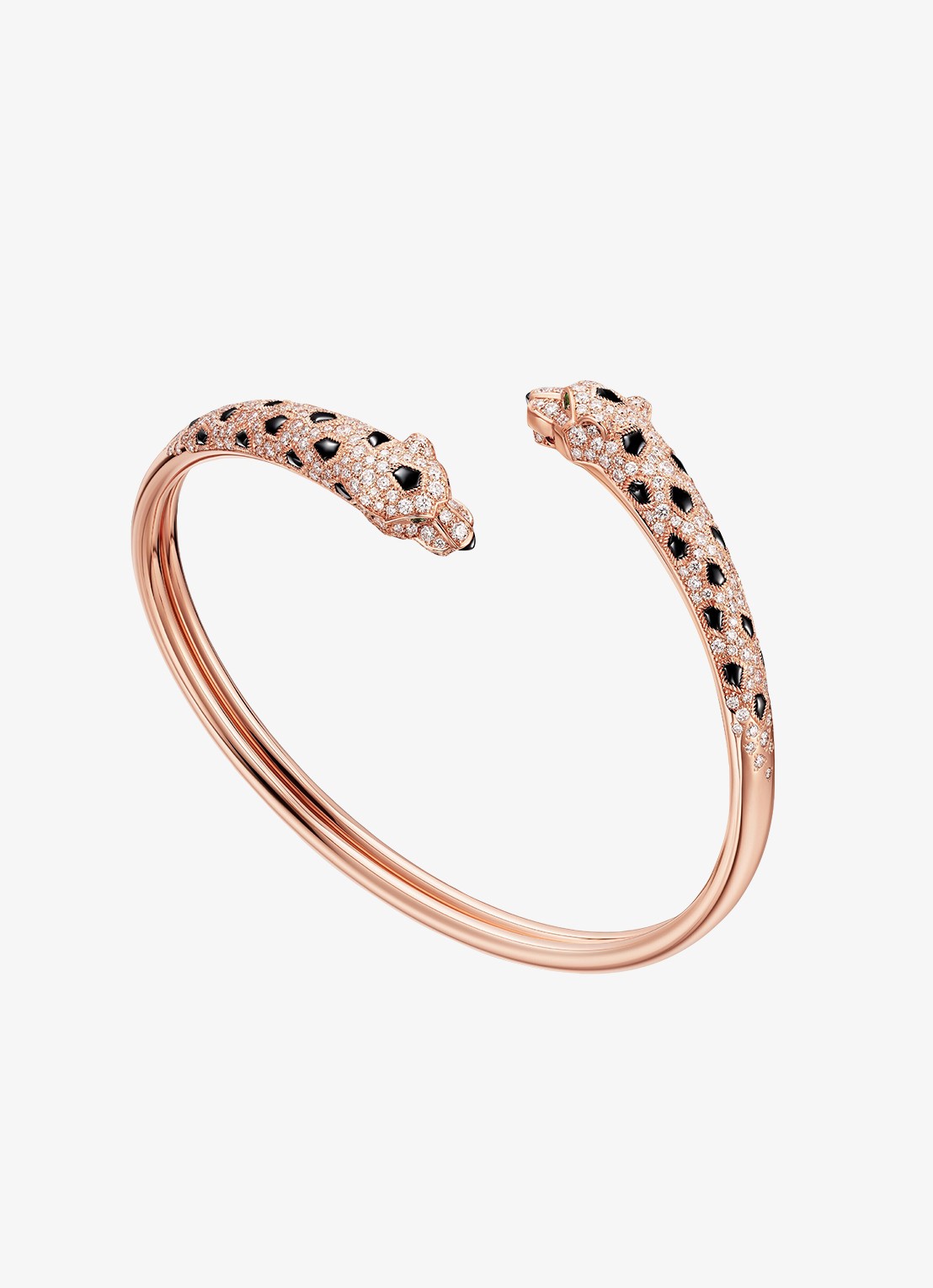 Cartier Panthère de Cartier armband, klein model van 18 karaat roségoud met onyx, smaragd en 1.64 ct diamant CRN6725717 - voorkant 2 roségoud