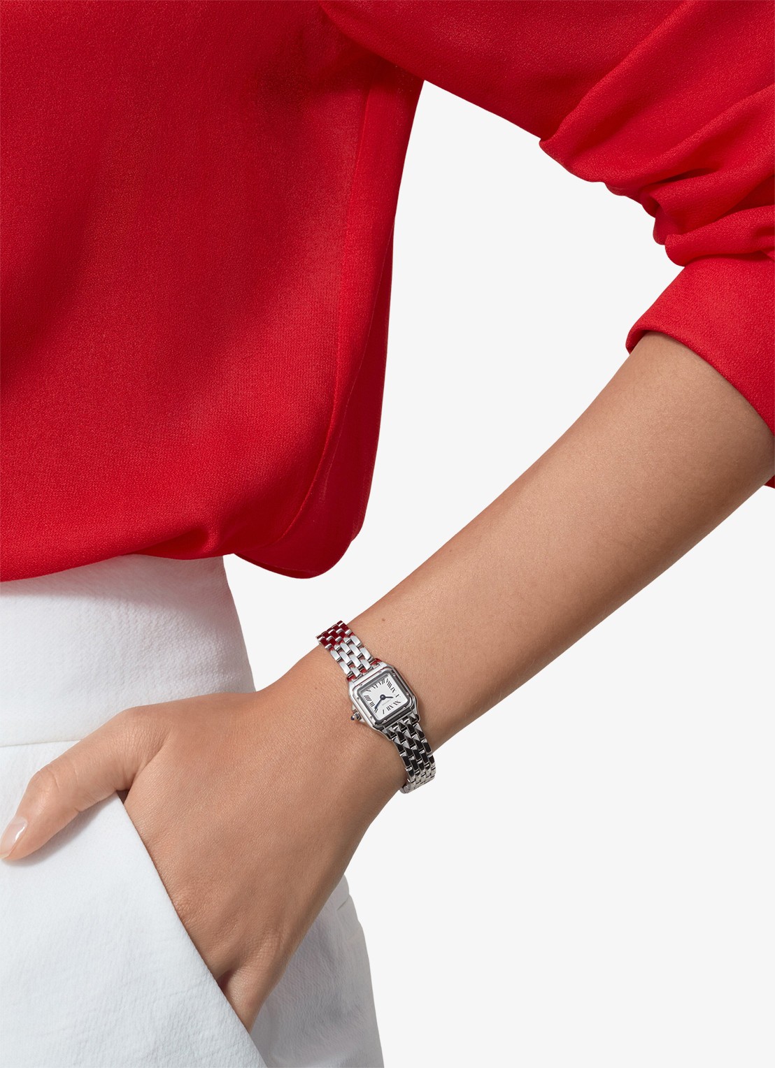 Cartier Panthère de Cartier horloge, klein model CRWSPN0012 - voorkant 8 zilver