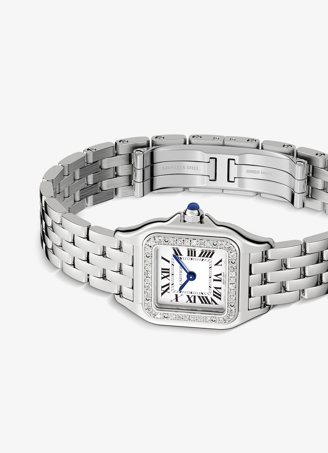 Cartier Panthère de Cartier horloge, klein model met diamanten CRW4PN0016 - detail 5 zilver