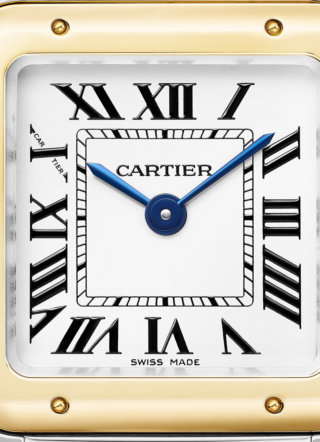 Cartier Panthère de Cartier horloge, klein model van 18 karaat geelgoud en staal CRW2PN0018 - detail zilver