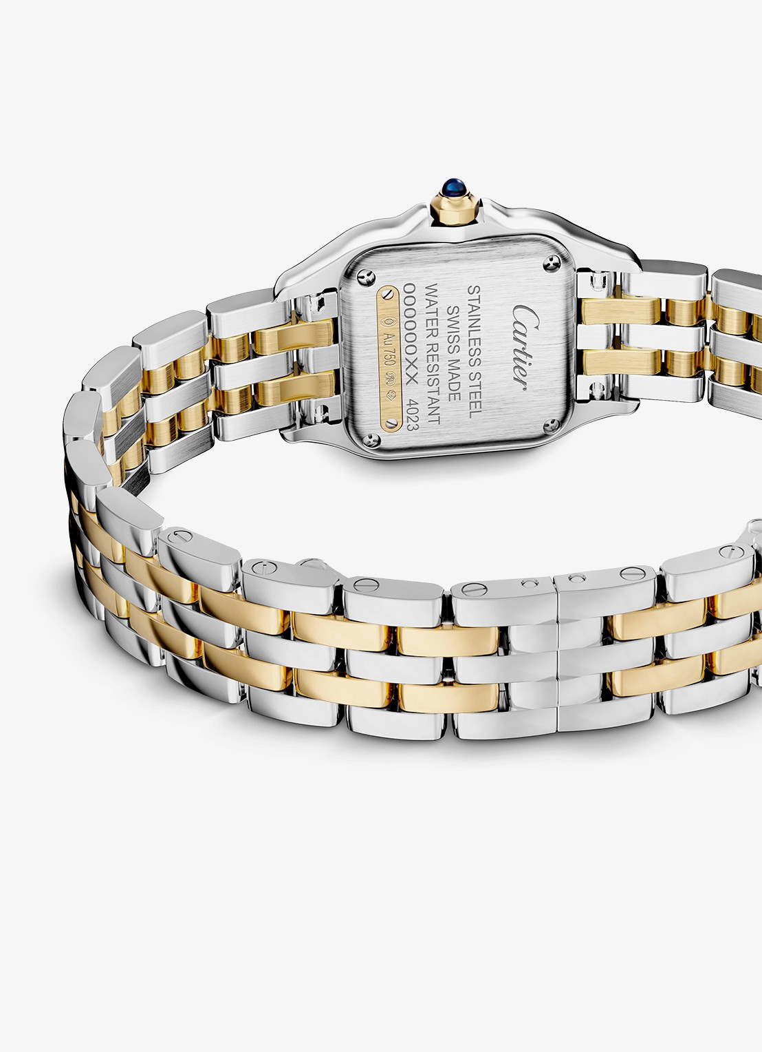 Cartier Panthère de Cartier horloge, klein model van 18 karaat geelgoud en staal CRW2PN0018 - detail 3 zilver