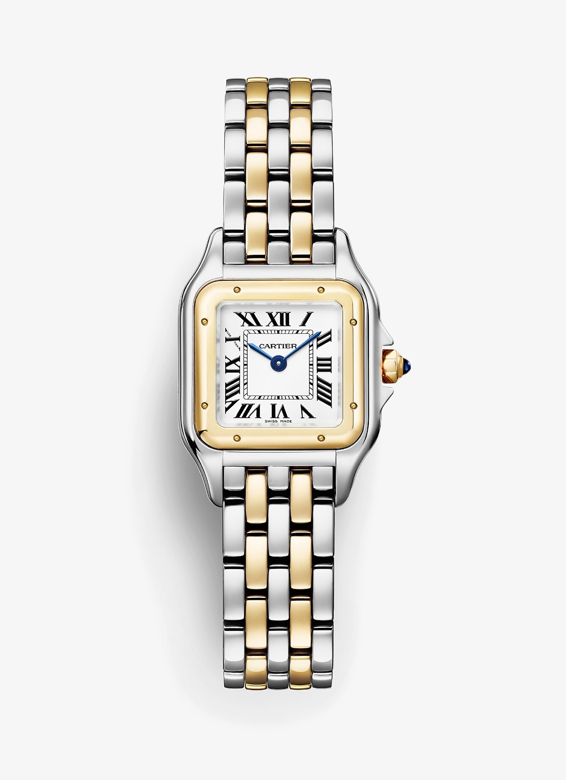 Cartier Panthère de Cartier horloge, klein model van 18 karaat geelgoud en staal CRW2PN0018 - voorkant 7 zilver