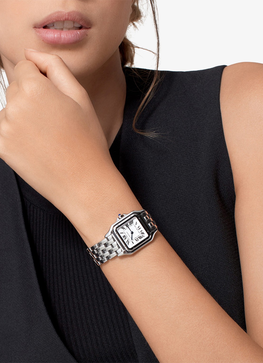 Cartier Panthère de Cartier horloge, medium model CRWSPN0015 - voorkant 8 zilver