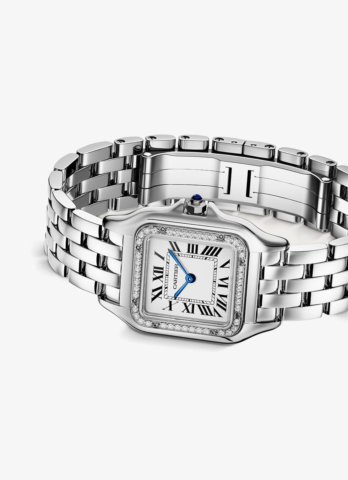 Cartier Panthère de Cartier horloge, medium model met diamanten CRW4PN0018 - detail 4 zilver
