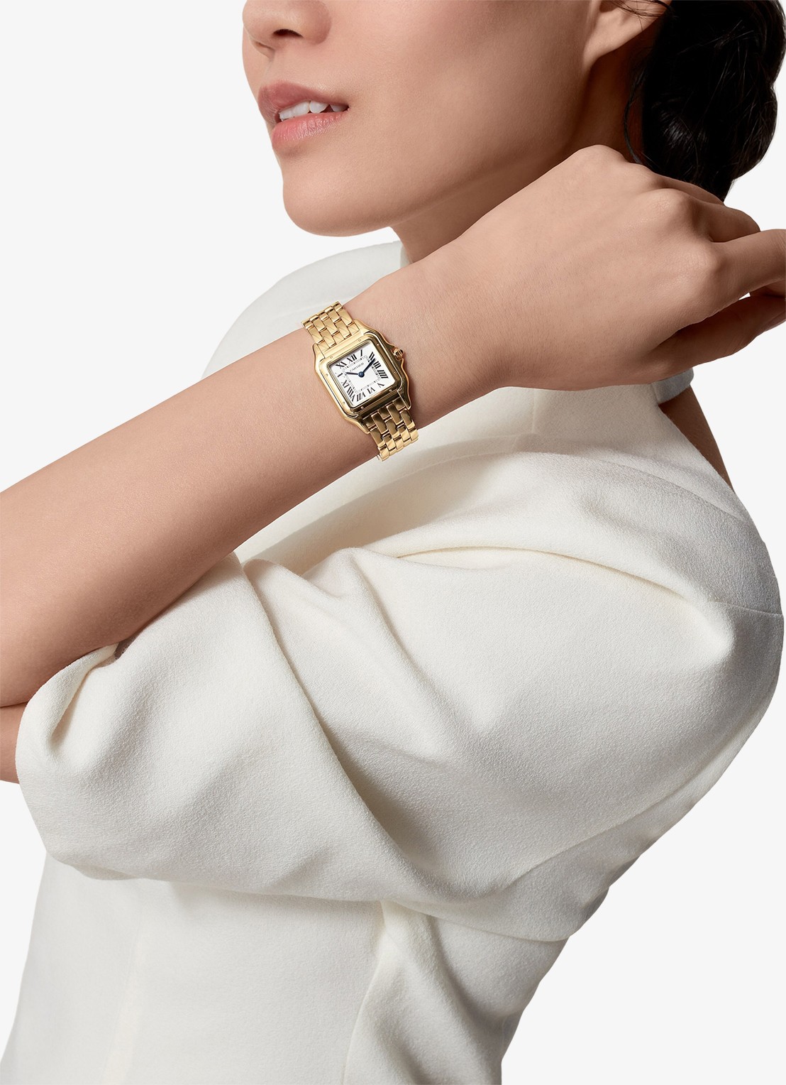 Cartier Panthère de Cartier horloge, medium model van 18 karaat geelgoud CRWGPN0058 - voorkant 2 goud