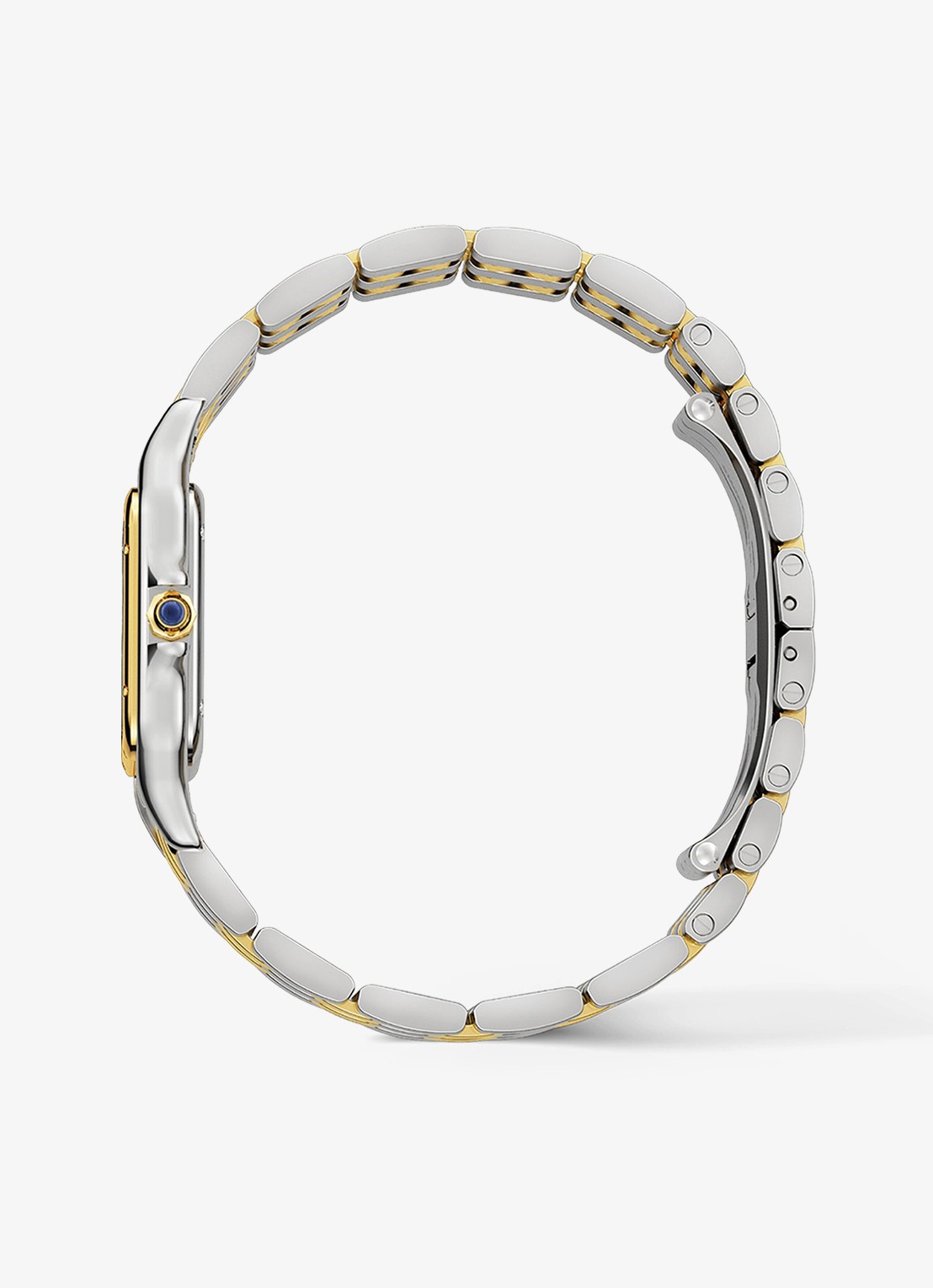 Cartier Panthère de Cartier horloge, medium model van 18 karaat geelgoud en staal CRW2PN0019 - achterkant 6 zilver