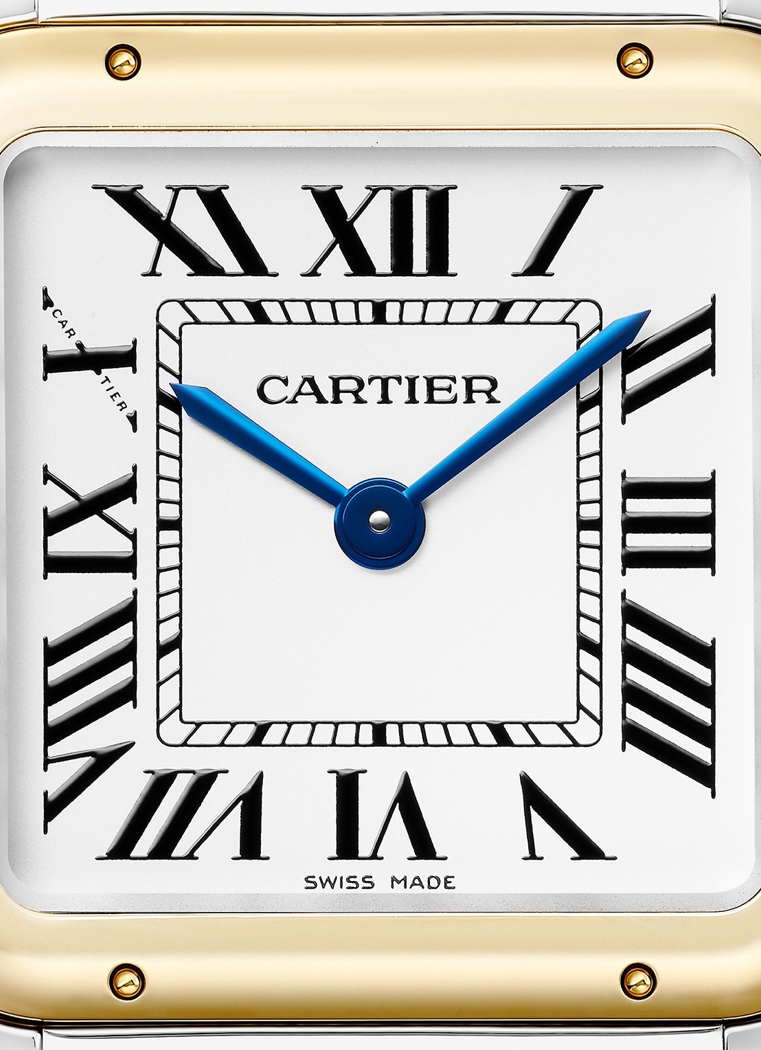 Cartier Panthère de Cartier horloge, medium model van 18 karaat geelgoud en staal CRW2PN0019 - detail zilver