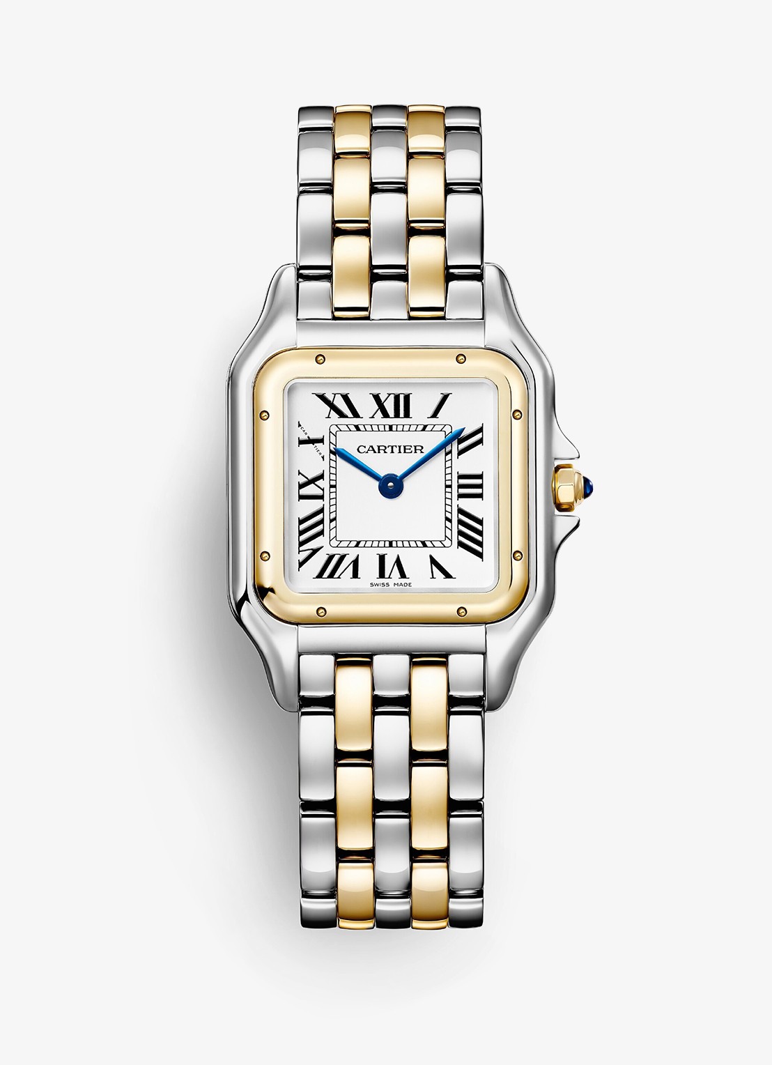 Cartier Panthère de Cartier horloge, medium model van 18 karaat geelgoud en staal CRW2PN0019 - voorkant 7 zilver
