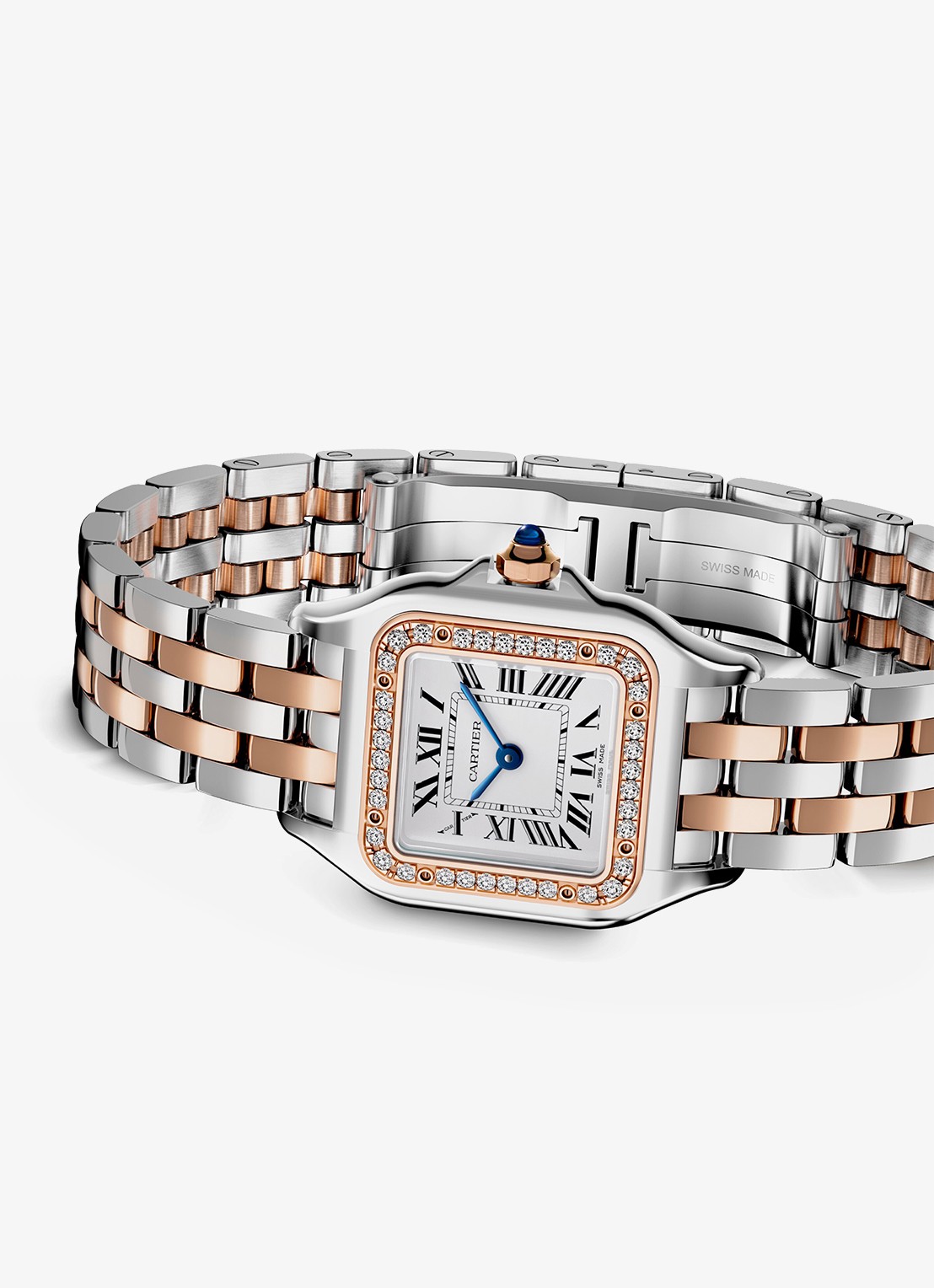 Cartier Panthère de Cartier horloge van 18 karaat roségoud en staal met diamant CRW3PN0014 - detail 6 roségoud
