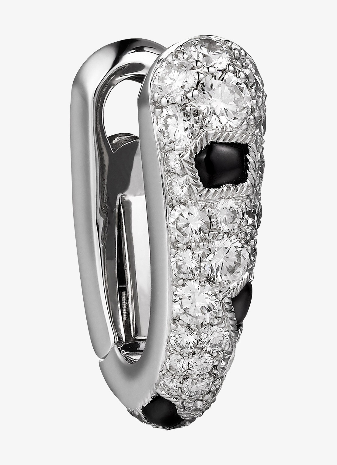 Cartier Panthère de Cartier oorringen van 18 karaat witgoud met onyx en 1.36 ct diamant CRN8515155 - detail 3 witgoud